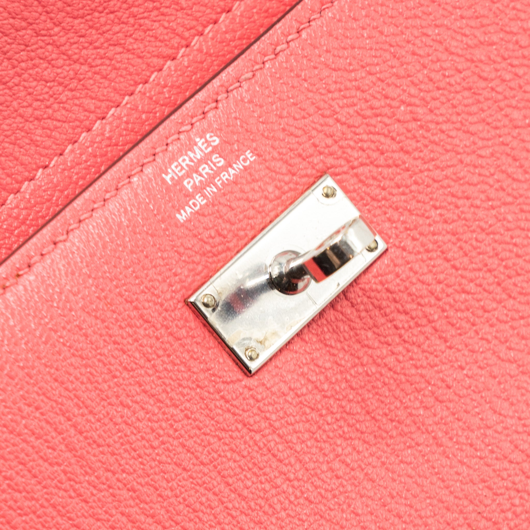 Hermes kelly compact wallet chevre mysore rose azalee SHW stamp C - Image 11