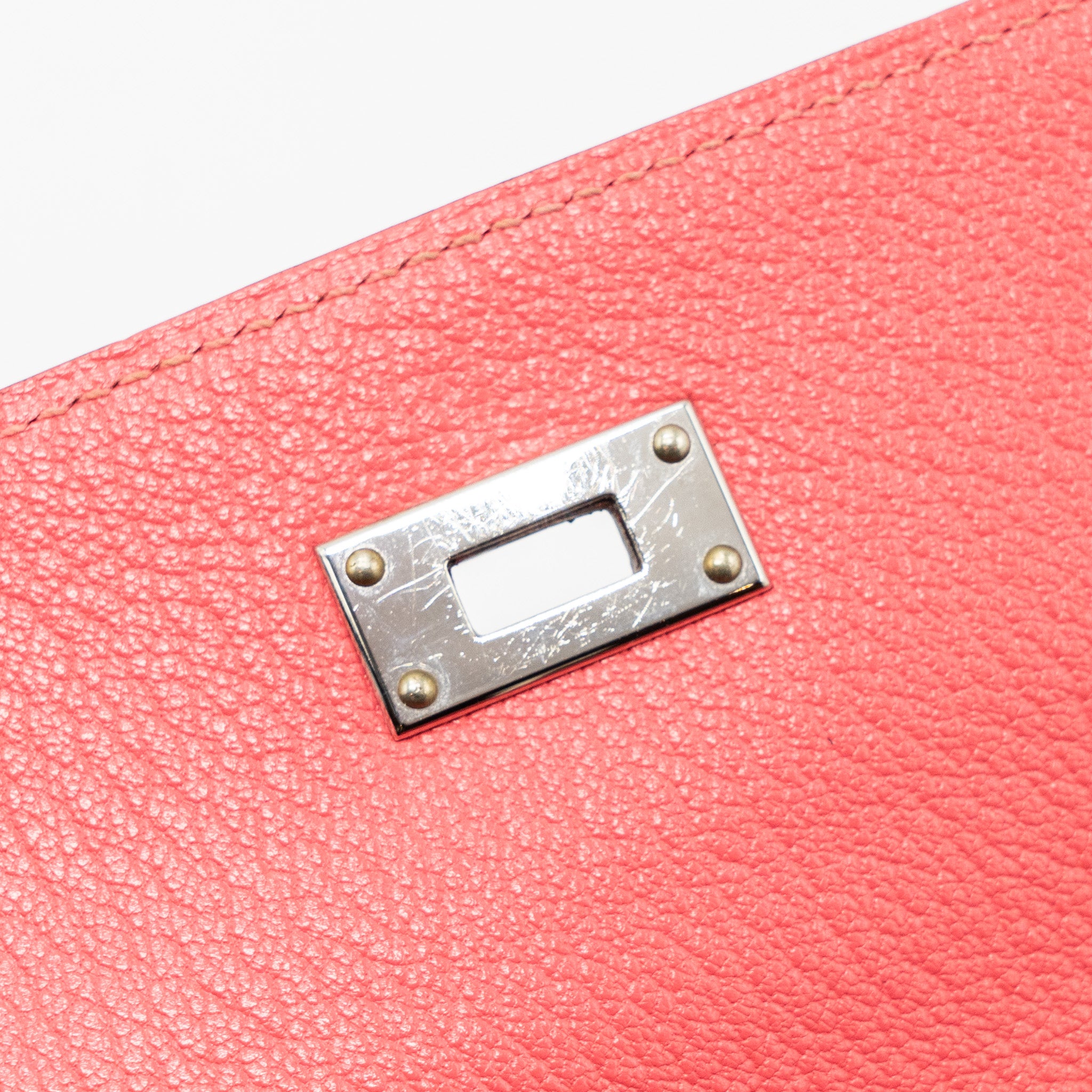 Hermes kelly compact wallet chevre mysore rose azalee SHW stamp C - Image 13