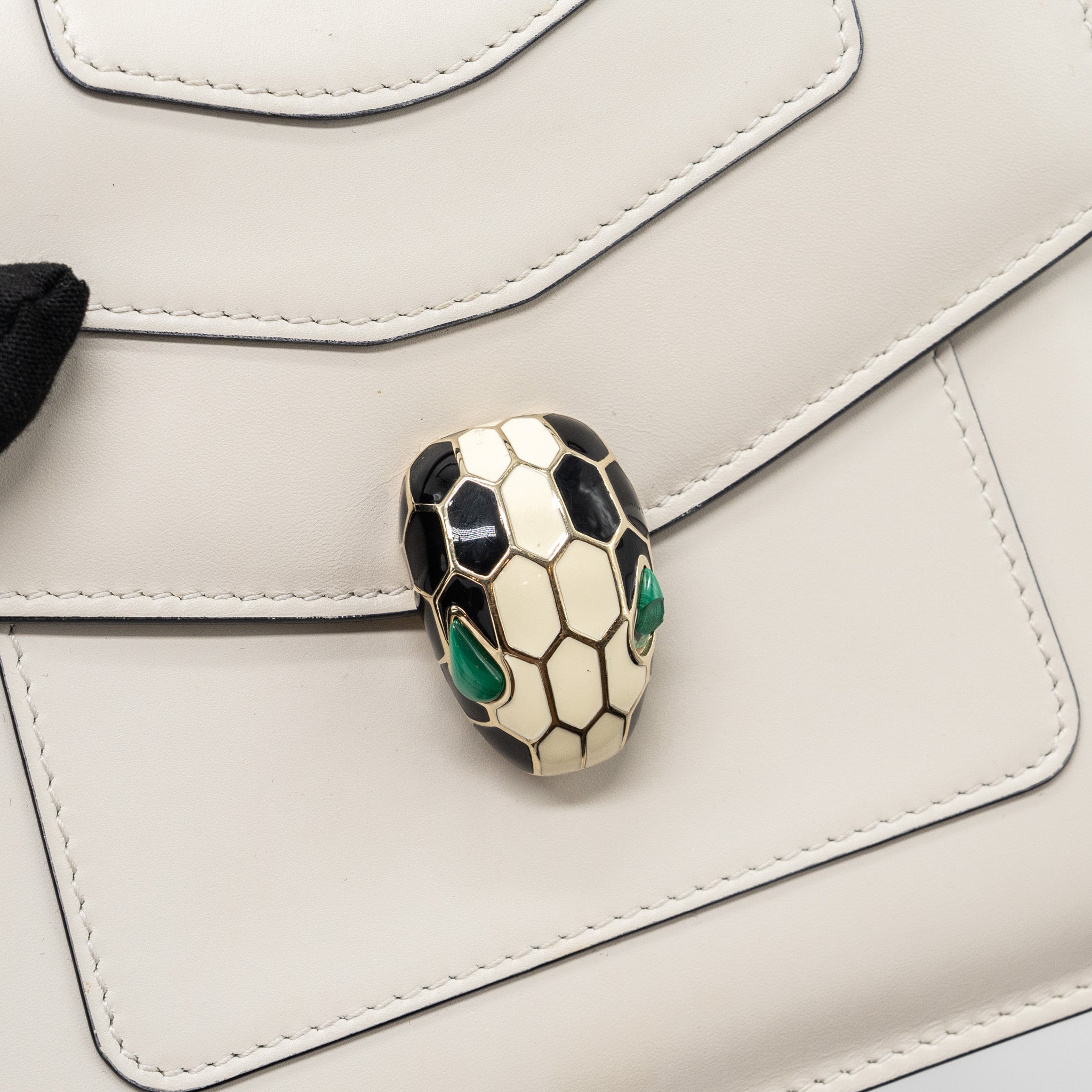 Bvlgari top handle serpenti bag calfskin white LGHW - Image 8