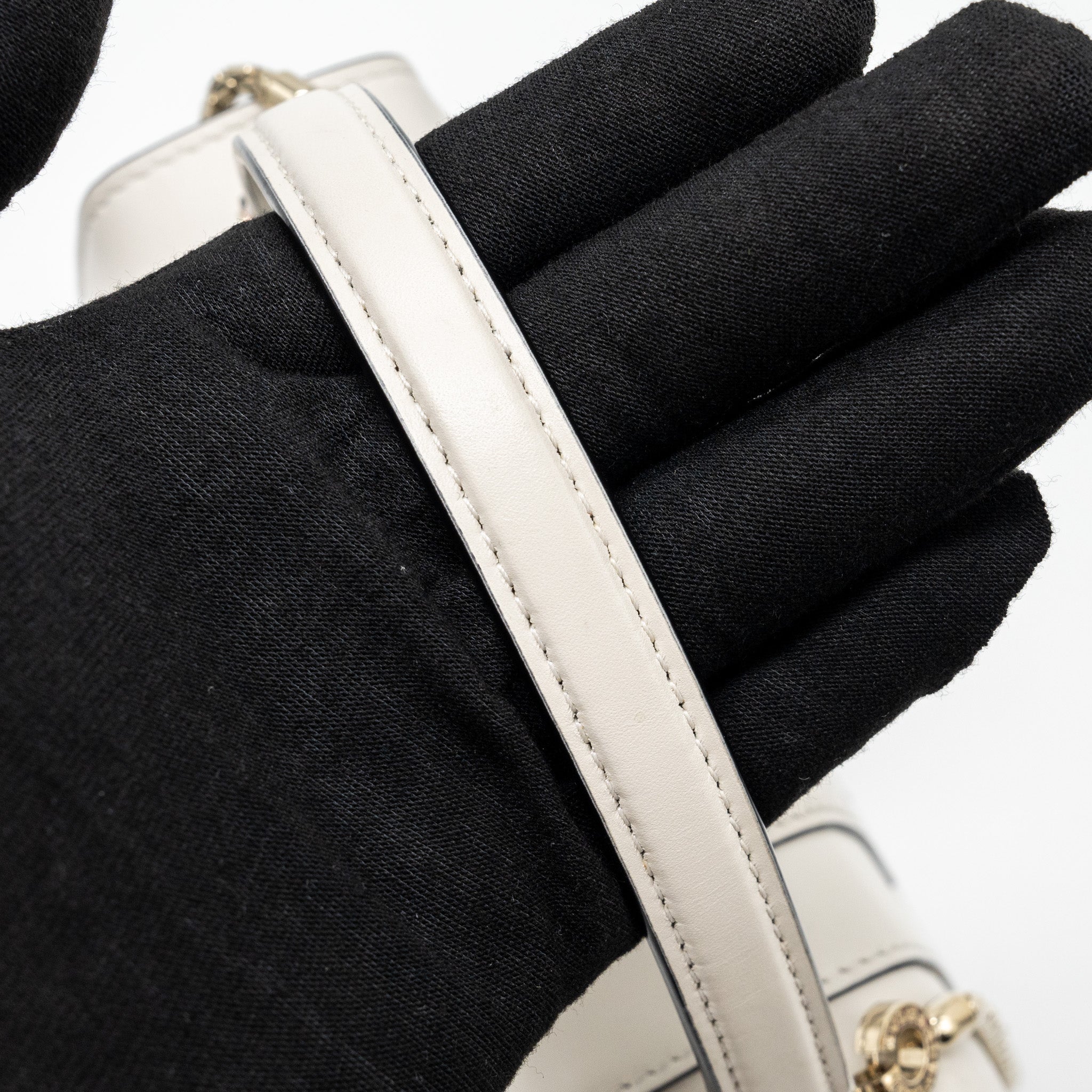 Bvlgari top handle serpenti bag calfskin white LGHW - Image 9