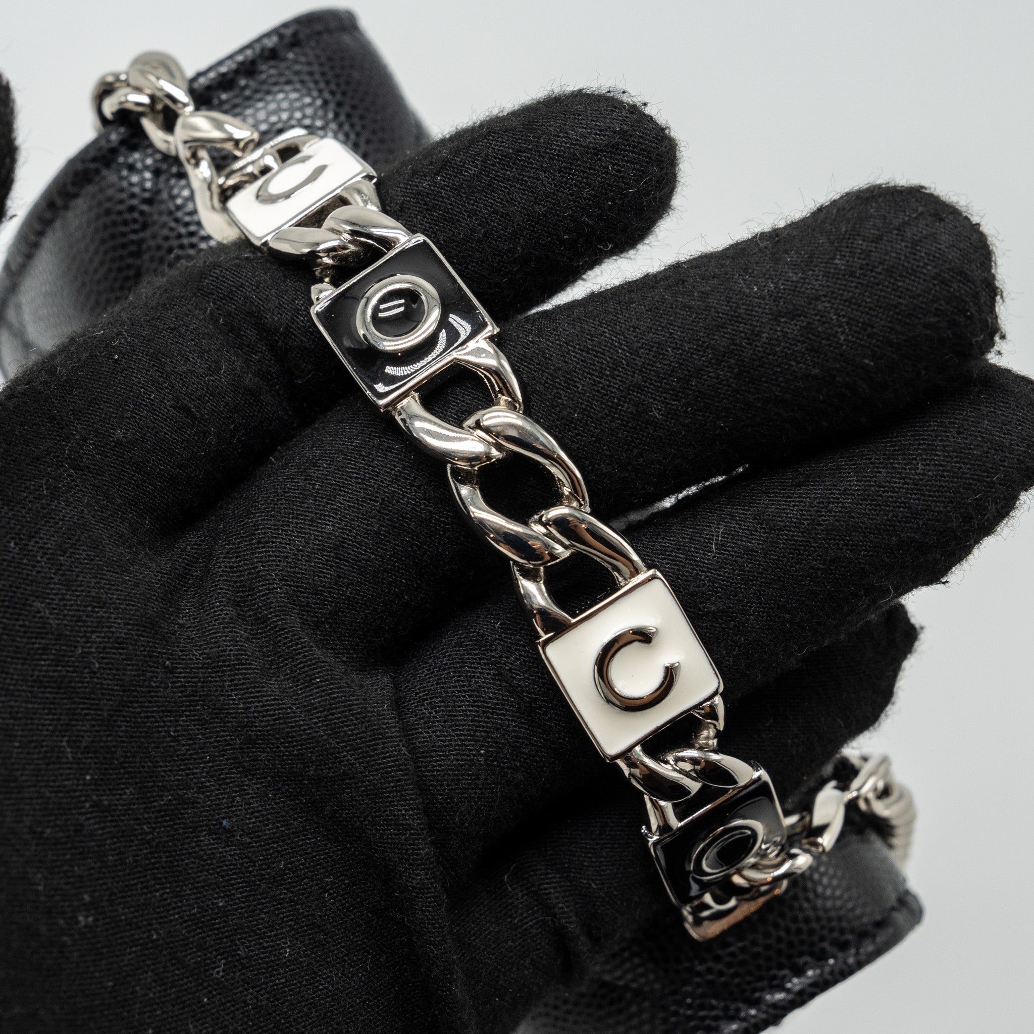 Chanel 22S coco lettering MINI flap bag with enamel top handle caviar black SHW - Image 9