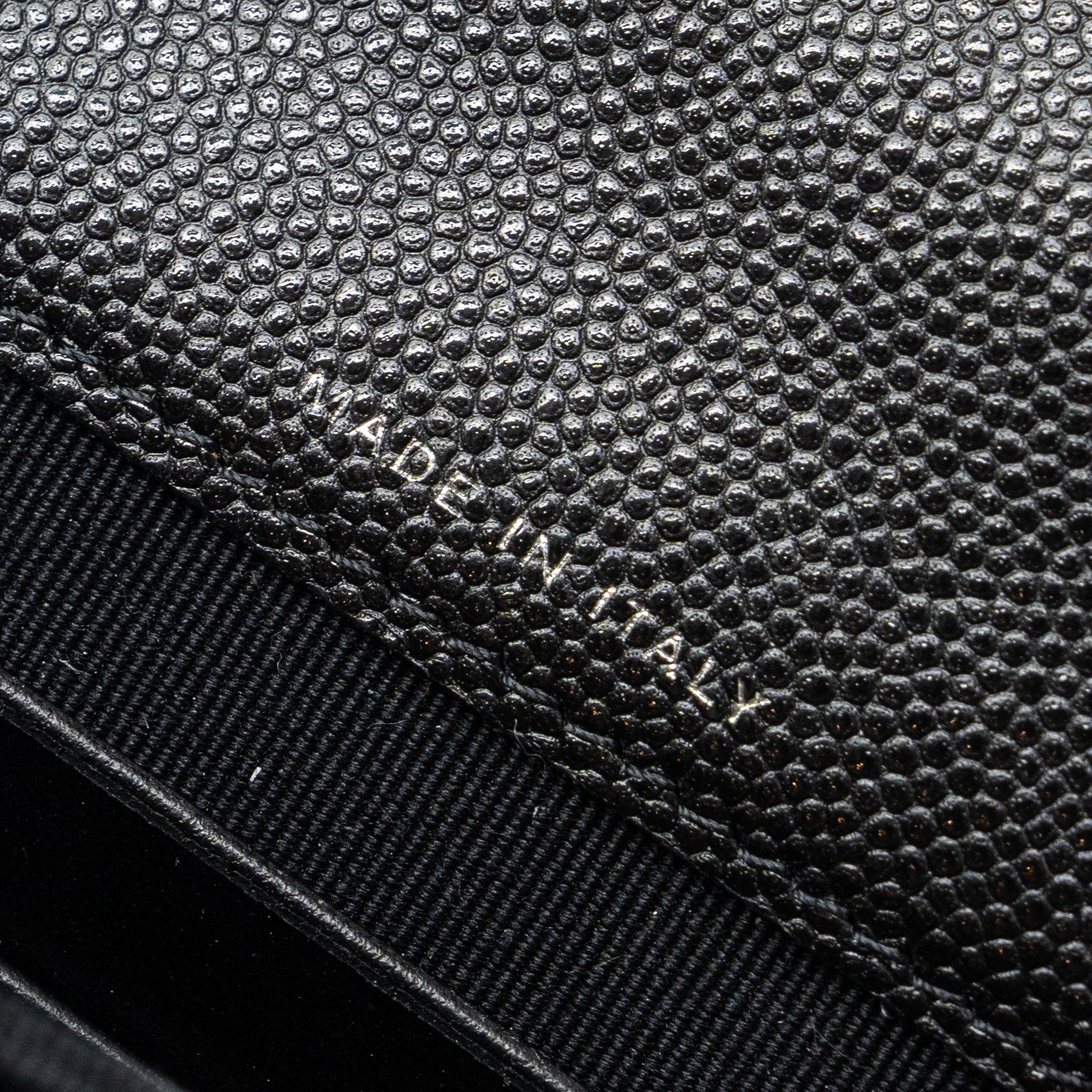 Chanel 22S coco lettering MINI flap bag with enamel top handle caviar black SHW - Image 13