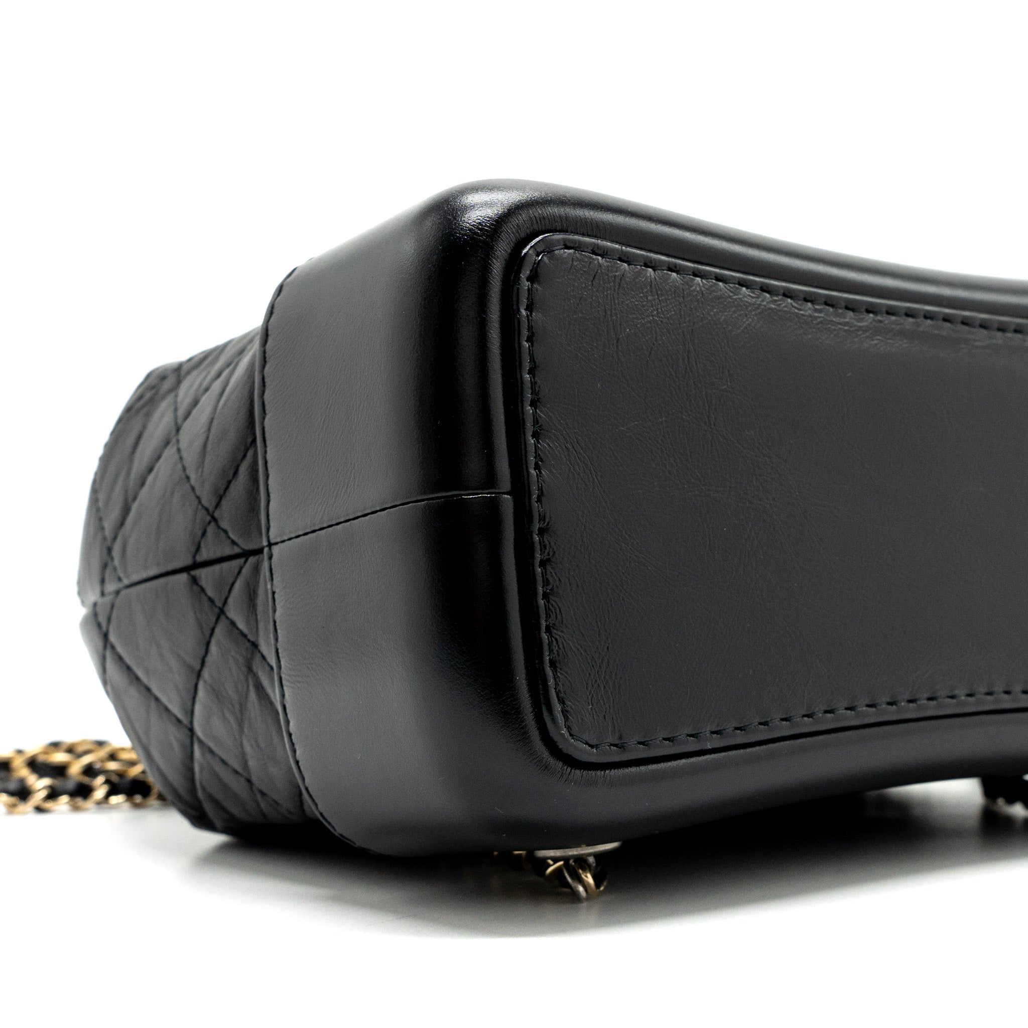 Chanel Small Gabrielle Backpack Aged Calfskin Black Ruthenium Hardware (microchip) - Image 6