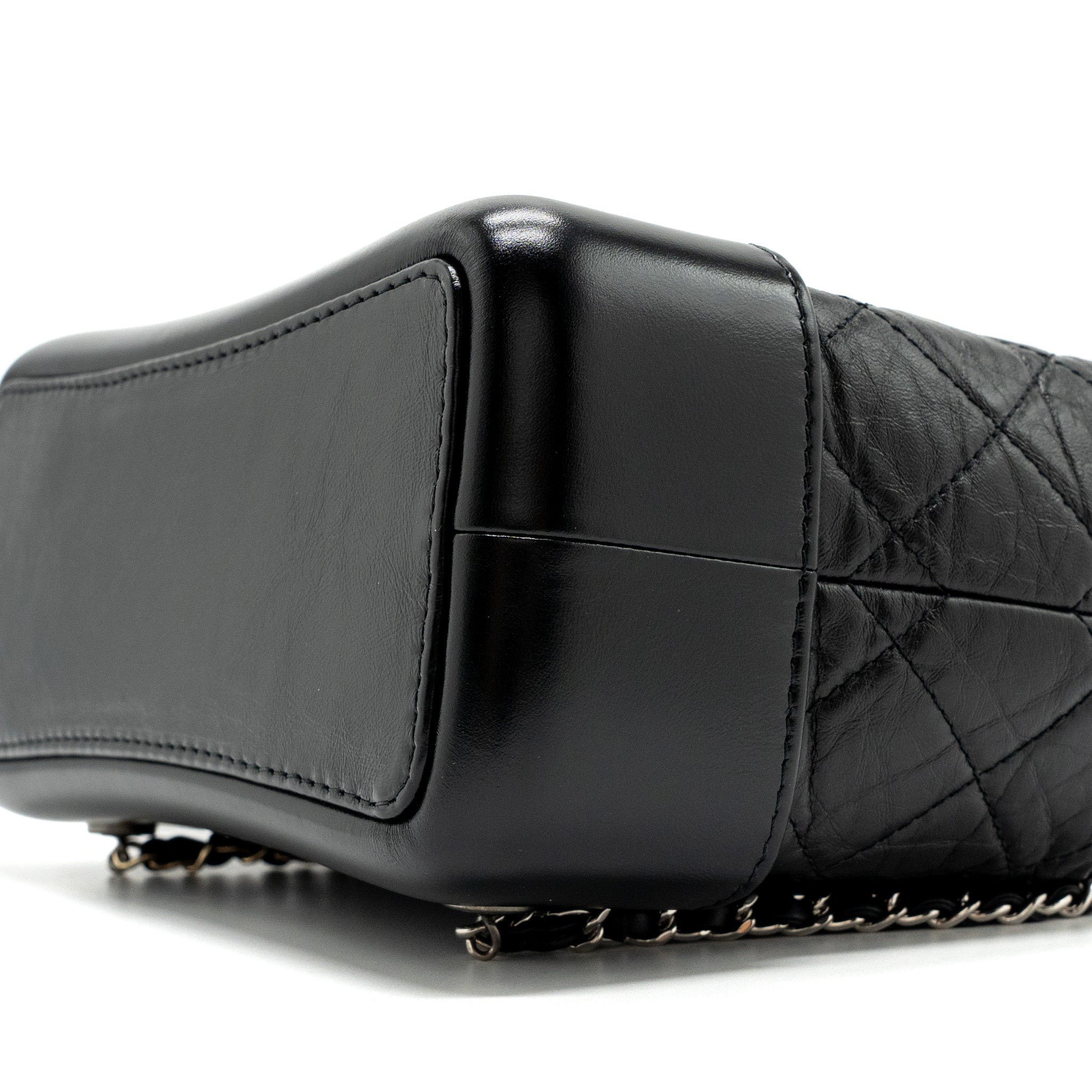 Chanel Small Gabrielle Backpack Aged Calfskin Black Ruthenium Hardware (microchip) - Image 7