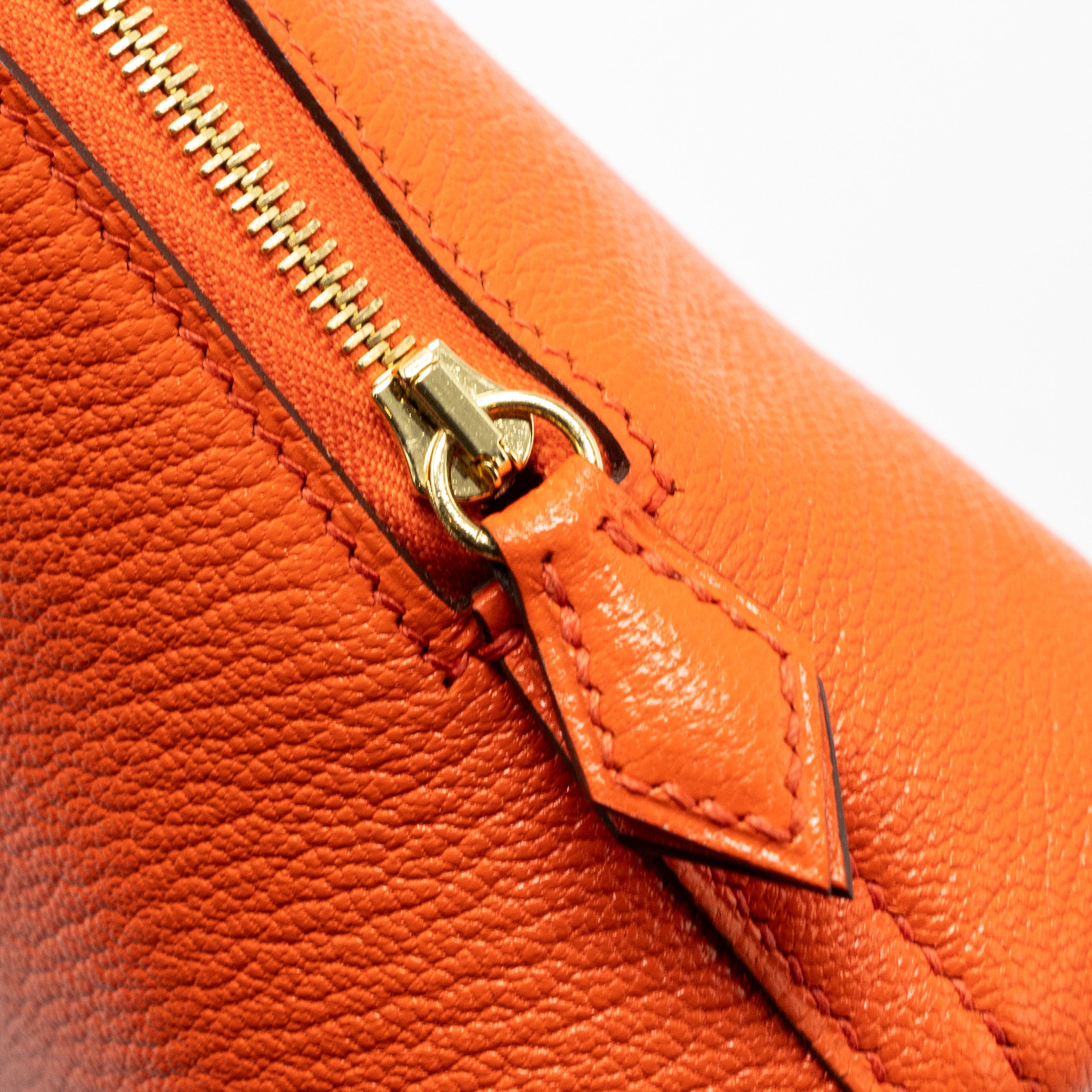 Hermes Mini Bolide Chevre Mysore Poppy Orange GHW Stamp A - Image 8