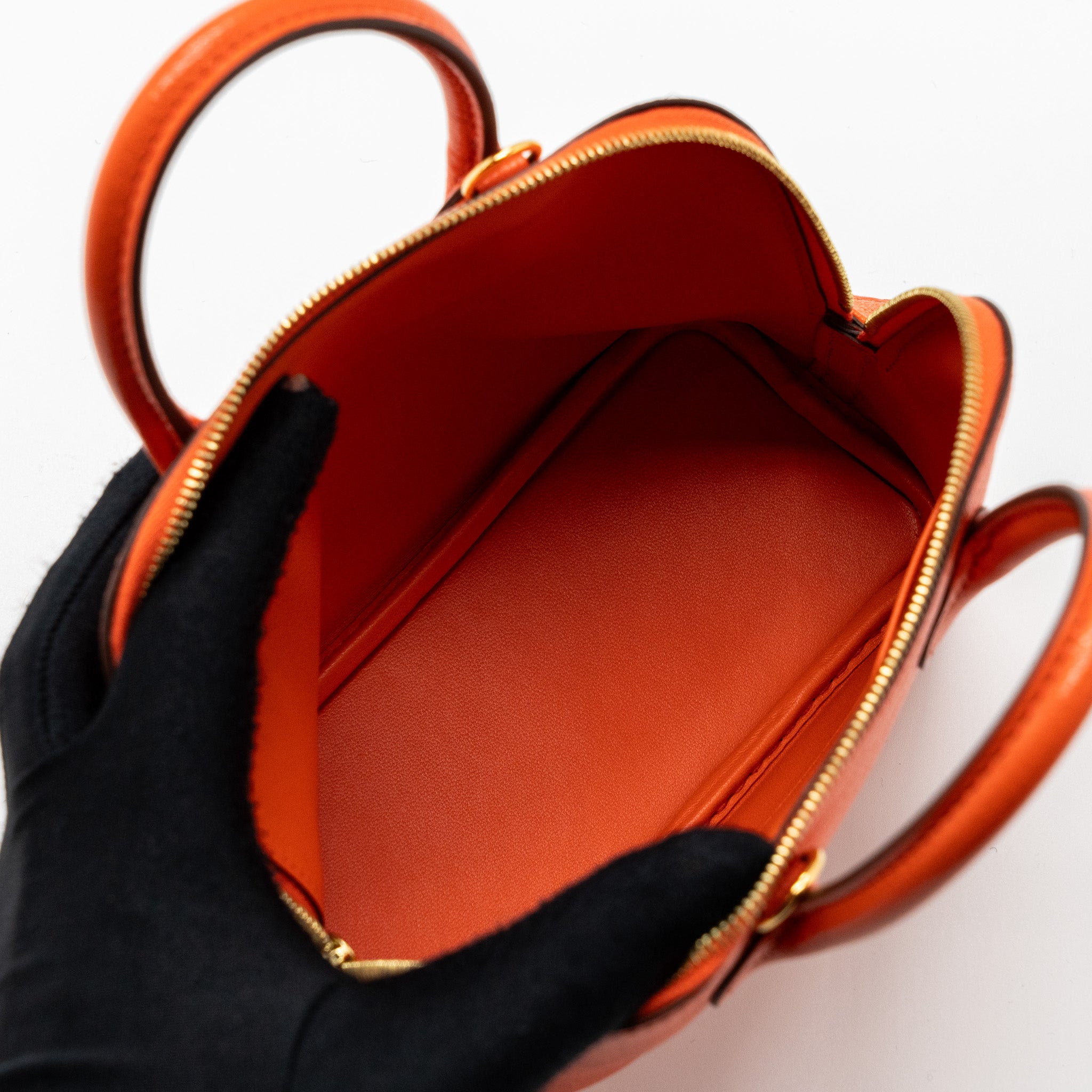 Hermes Mini Bolide Chevre Mysore Poppy Orange GHW Stamp A - Image 10