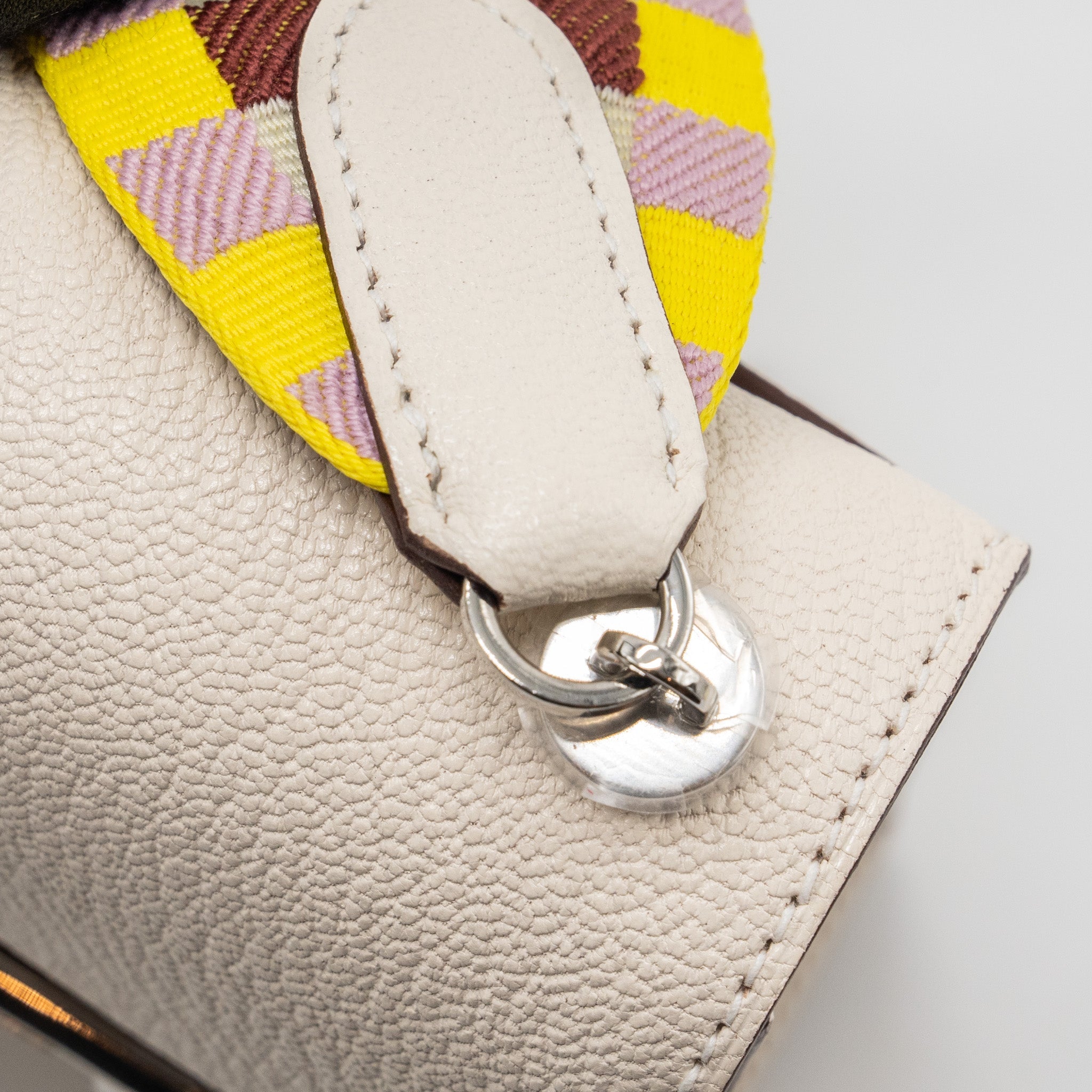 Hermes Mini Verrou chevre mysore nata / multicolor strap SHW stamp U - Image 9