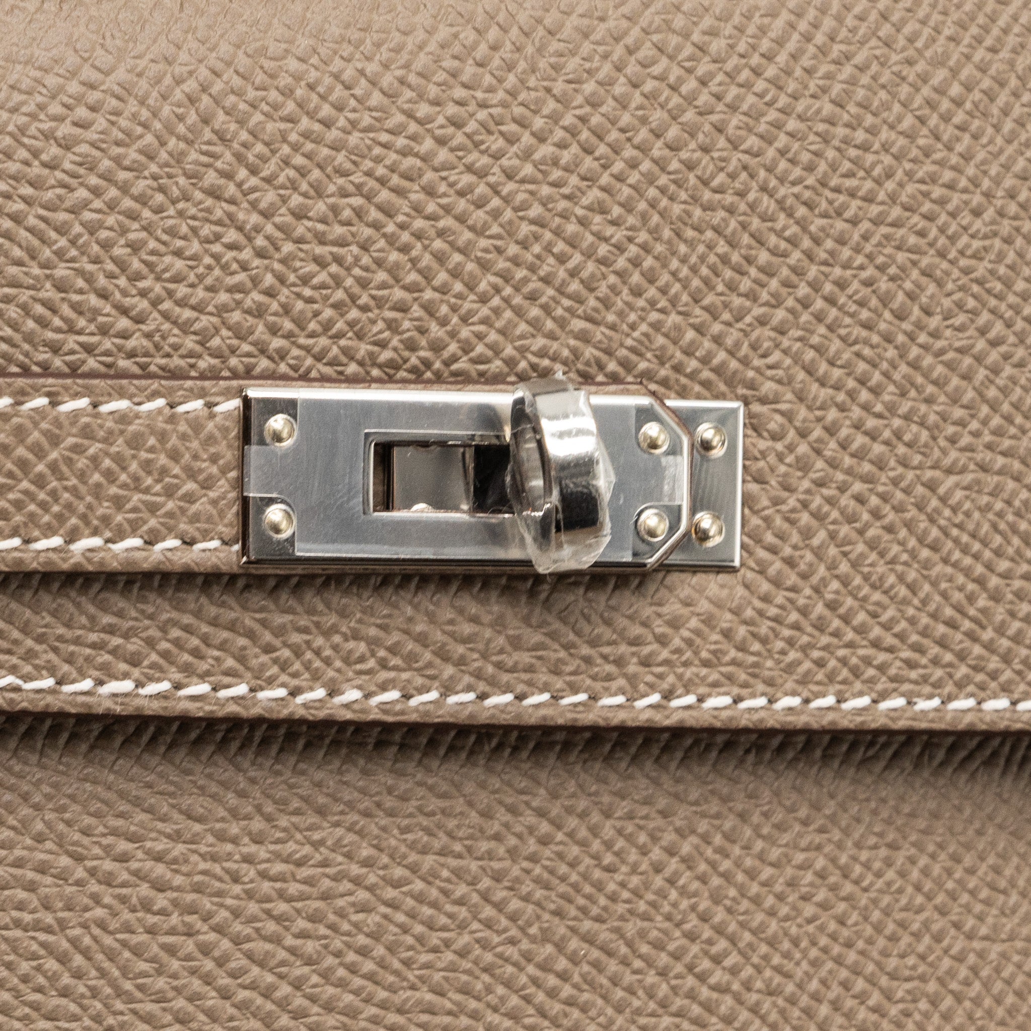 Hermes Kelly sellier en desordre 20 epsom etoupe SHW Stamp U - Image 11