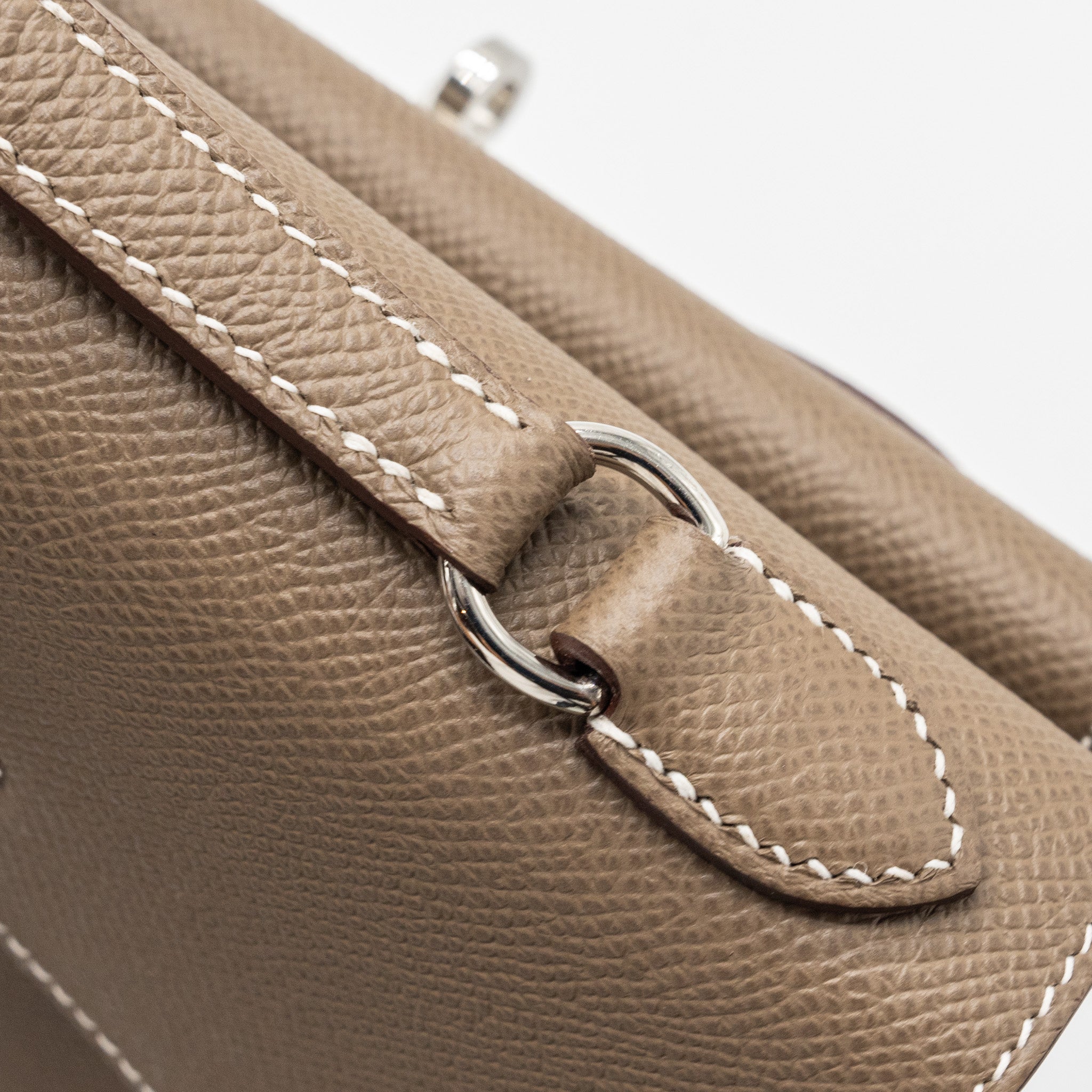 Hermes Kelly sellier en desordre 20 epsom etoupe SHW Stamp U - Image 8