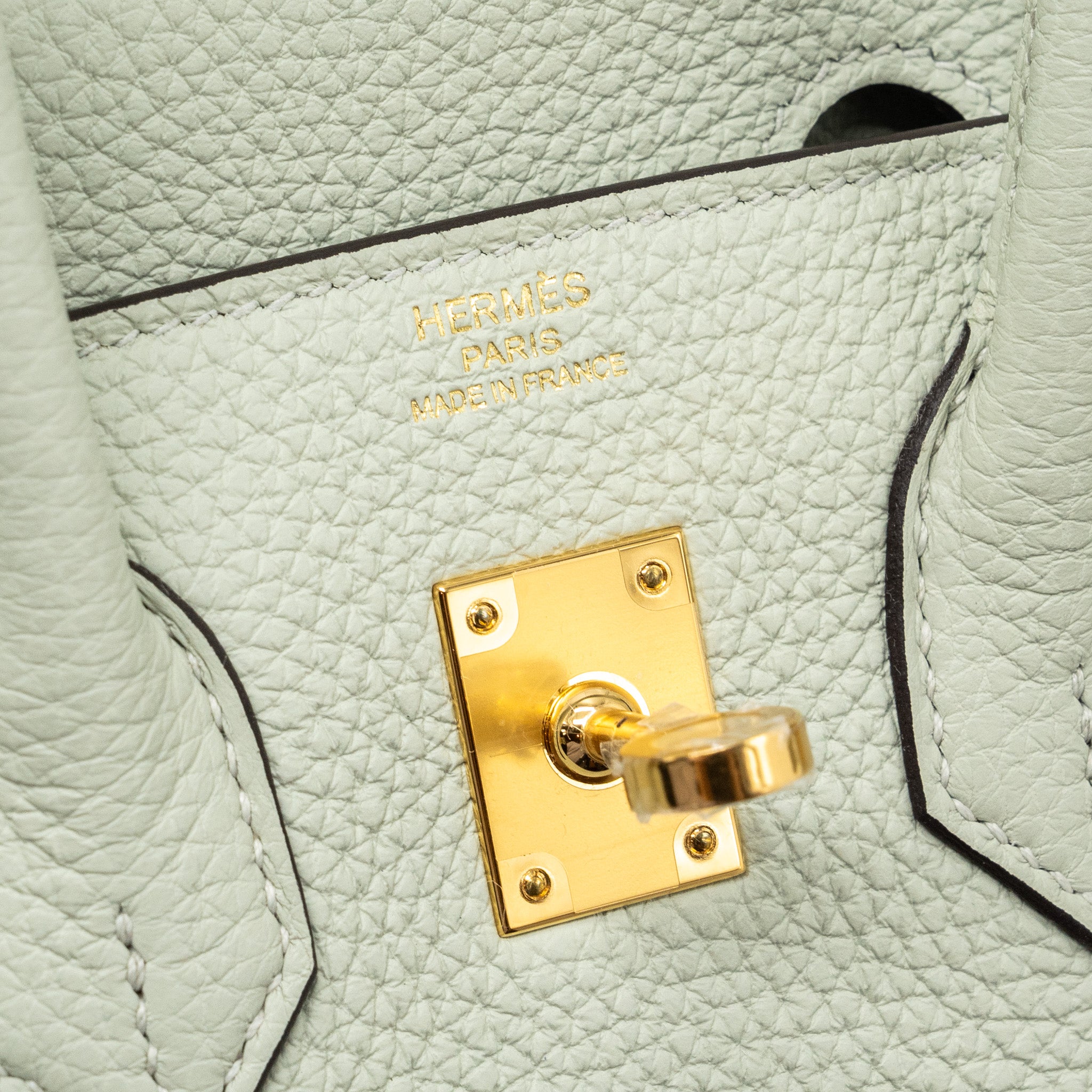 Hermes Birkin 25 Togo Gris Neve GHW Stamp B - Image 14