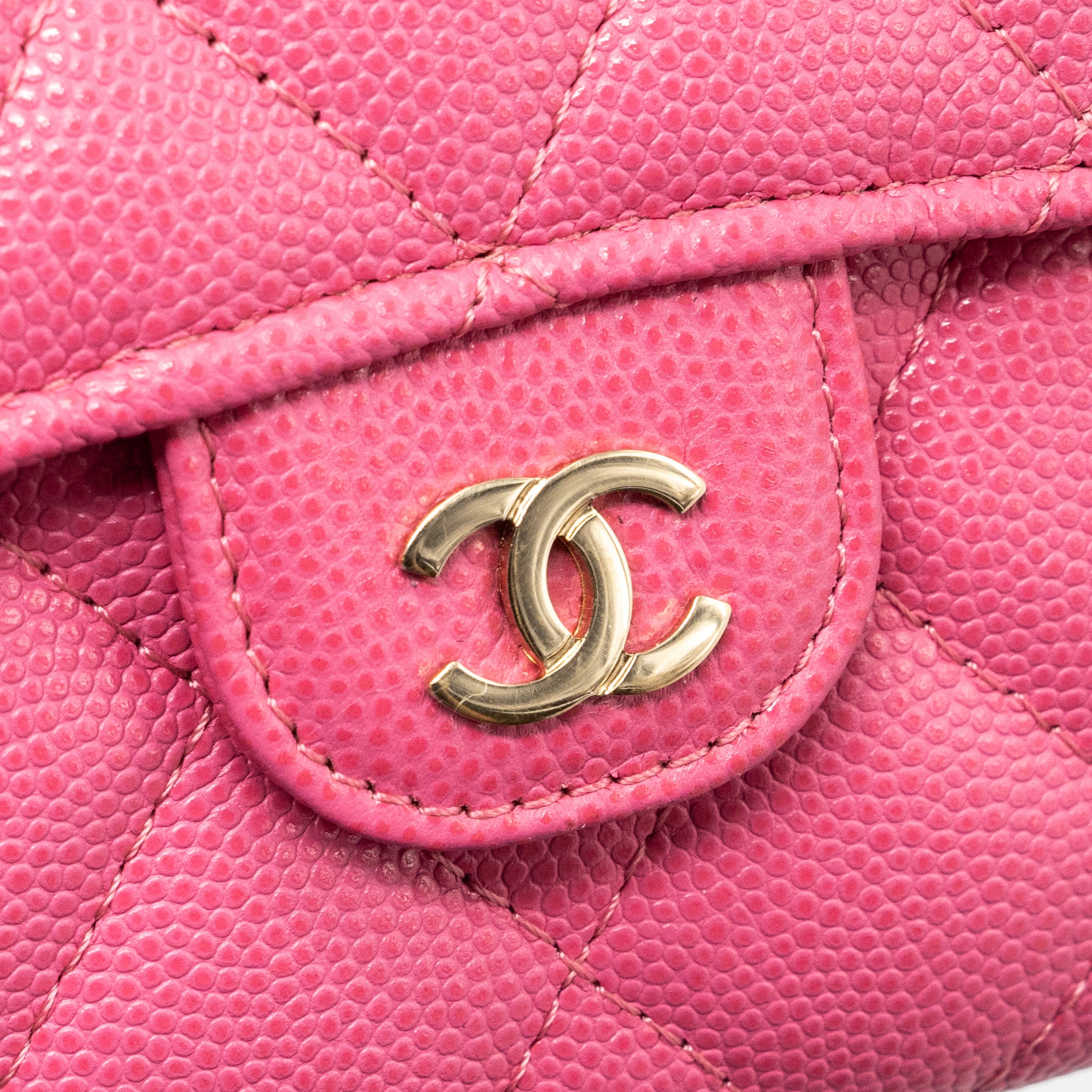 Chanel quilted small flap wallet caviar pink LGHW - Image 7
