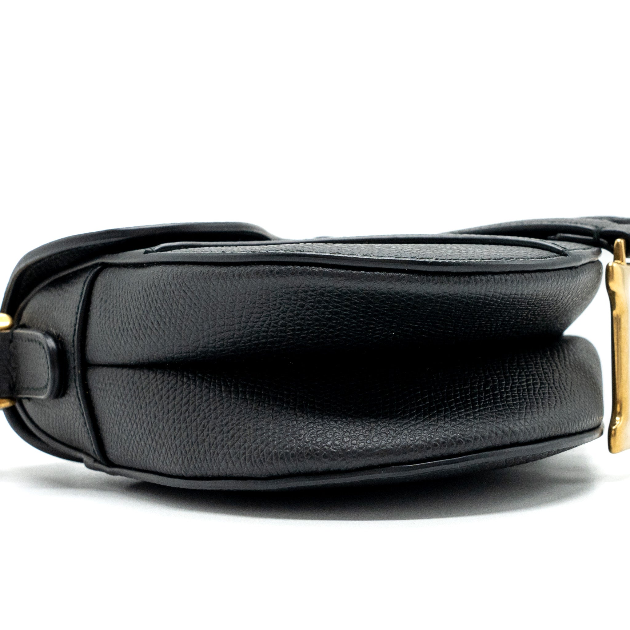 Dior Mini Saddle Bag Calfskin Black GHW With An Extra Dior Strap - Image 6
