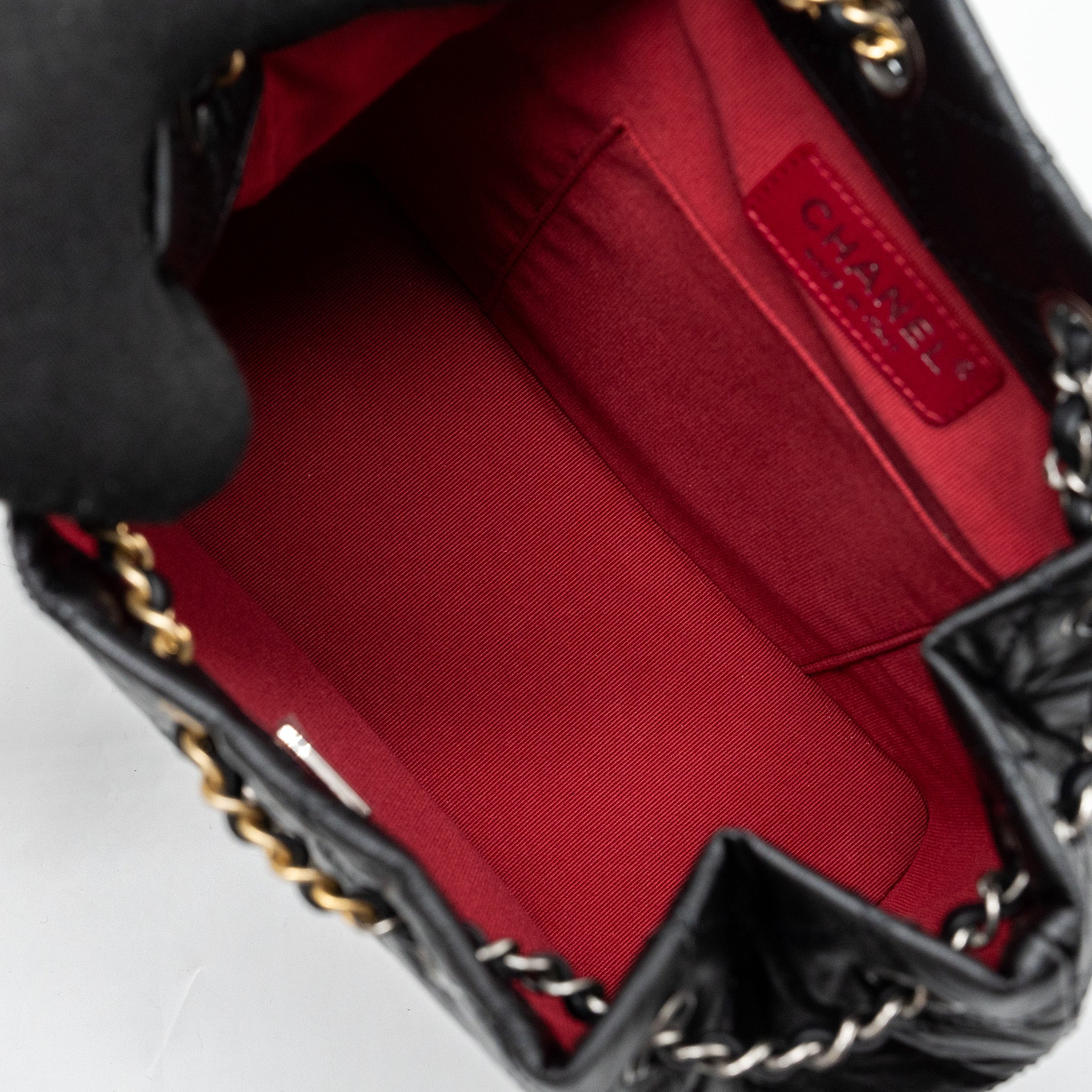 Chanel Small Gabrielle Backpack Aged Calfskin Black Ruthenium Hardware (microchip) - Image 10