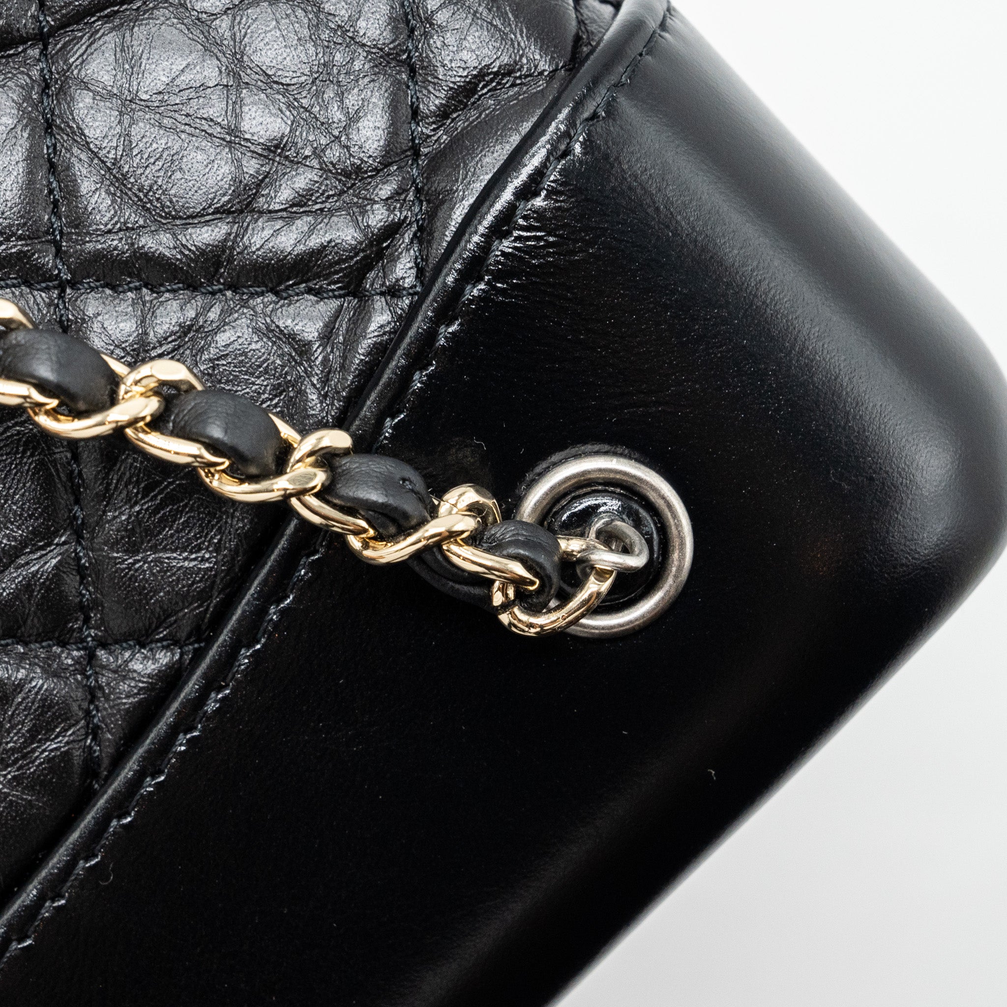 Chanel Small Gabrielle Backpack Aged Calfskin Black Ruthenium Hardware (microchip) - Image 13
