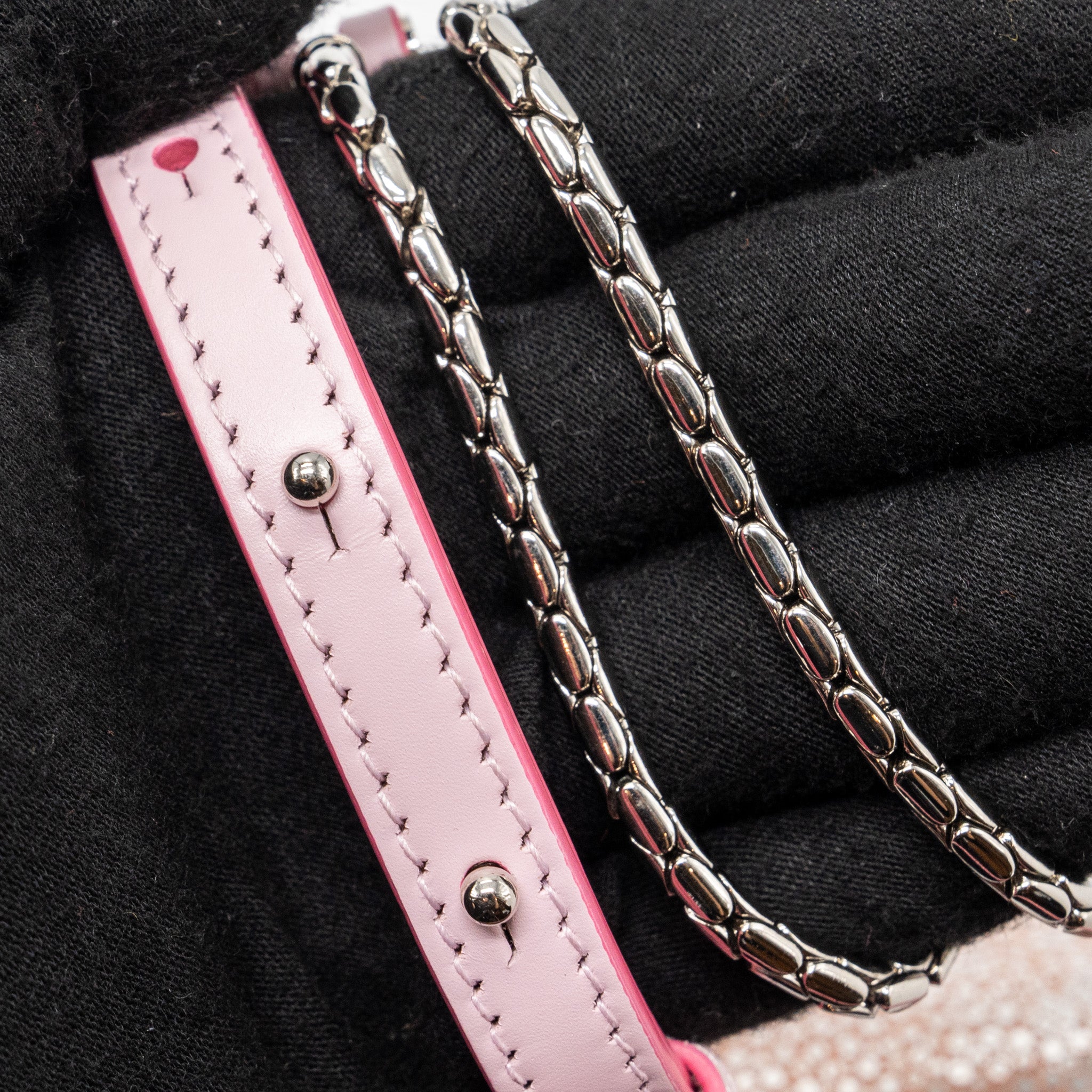 BvLGARI Serpenti Forever Top Handle In ROSA DI FRANCIA CRYSTAL GALUCHAT SHW - Image 10
