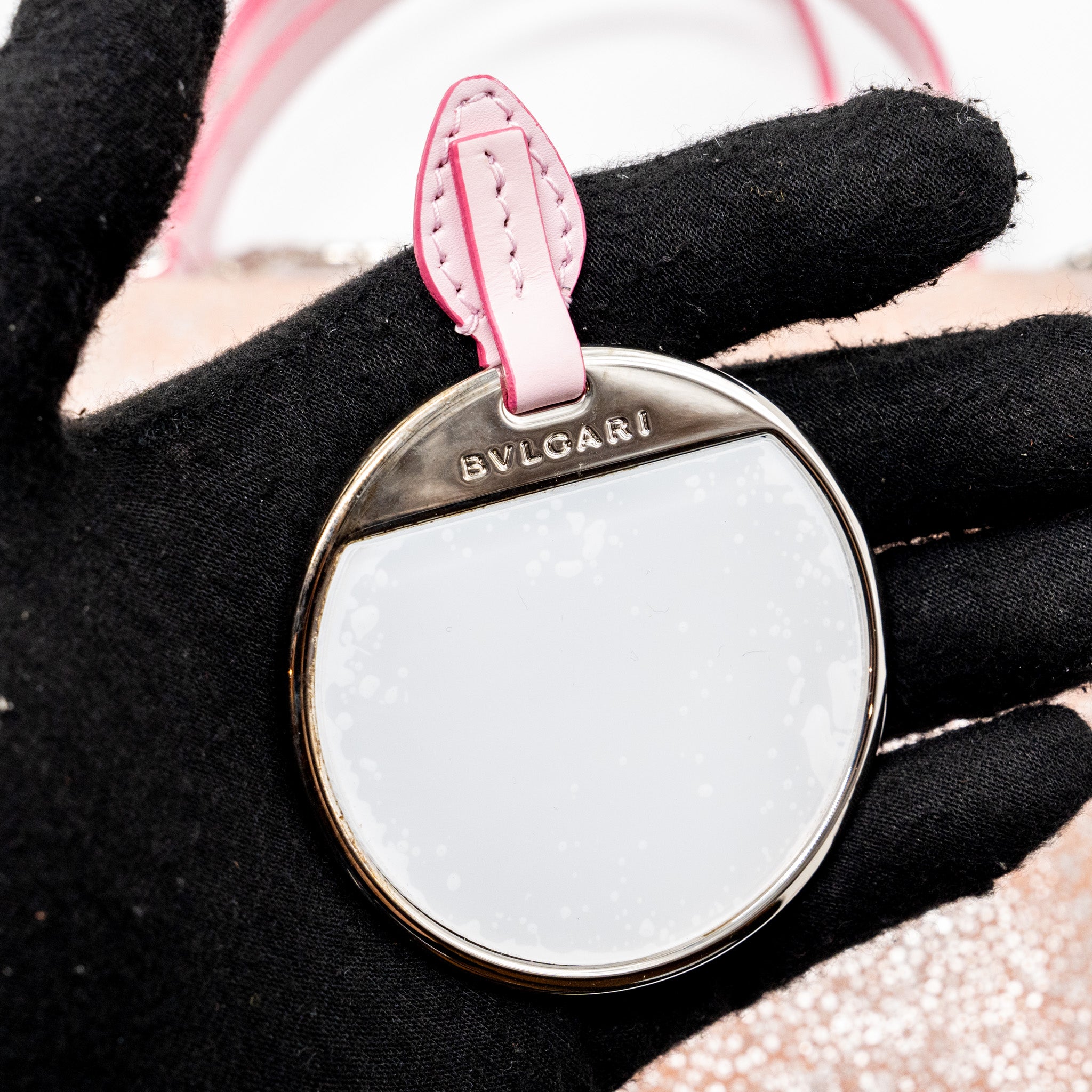 BvLGARI Serpenti Forever Top Handle In ROSA DI FRANCIA CRYSTAL GALUCHAT SHW - Image 15