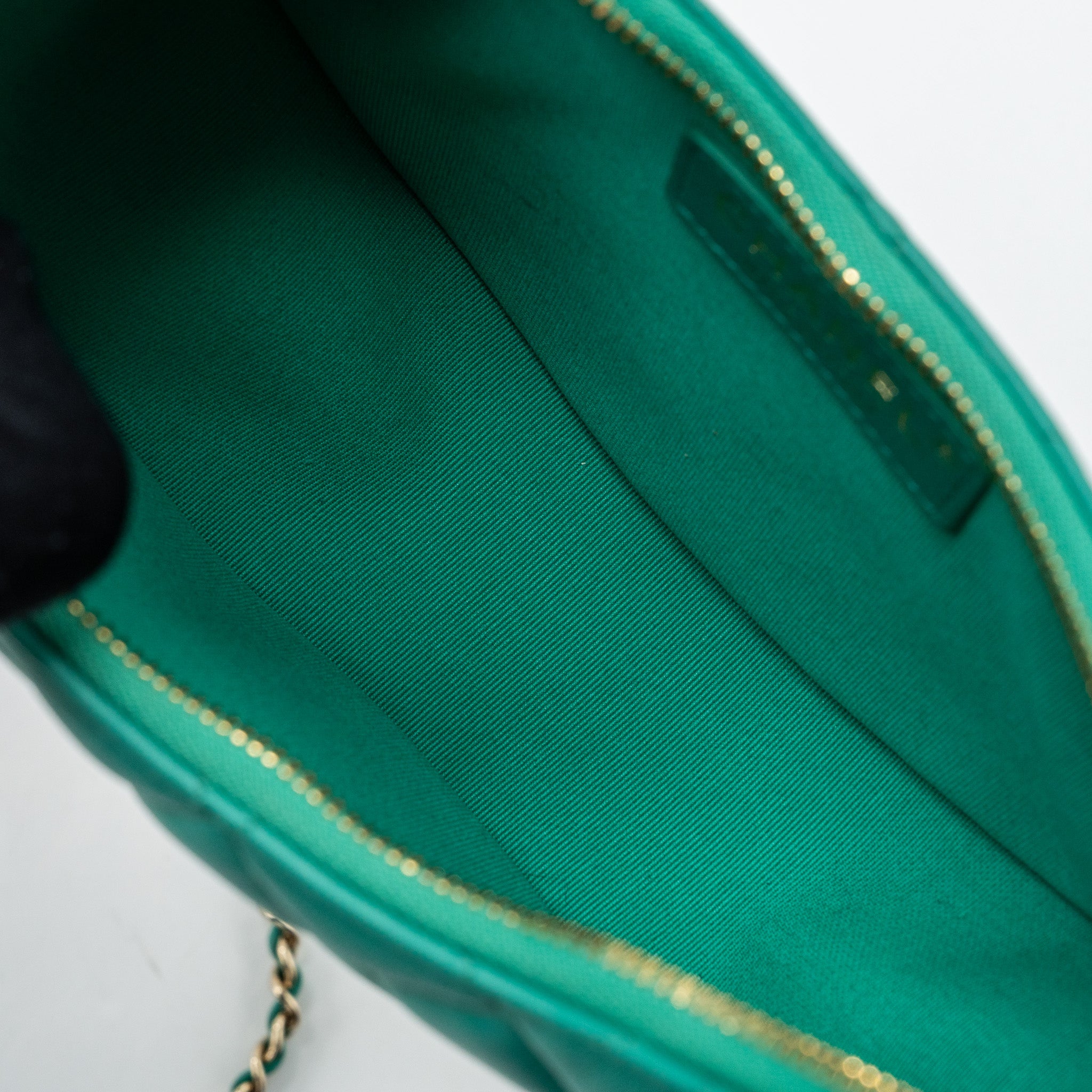 Chanel Small Moon Hobo Lambskin Green LGHW (microchip) - Image 11