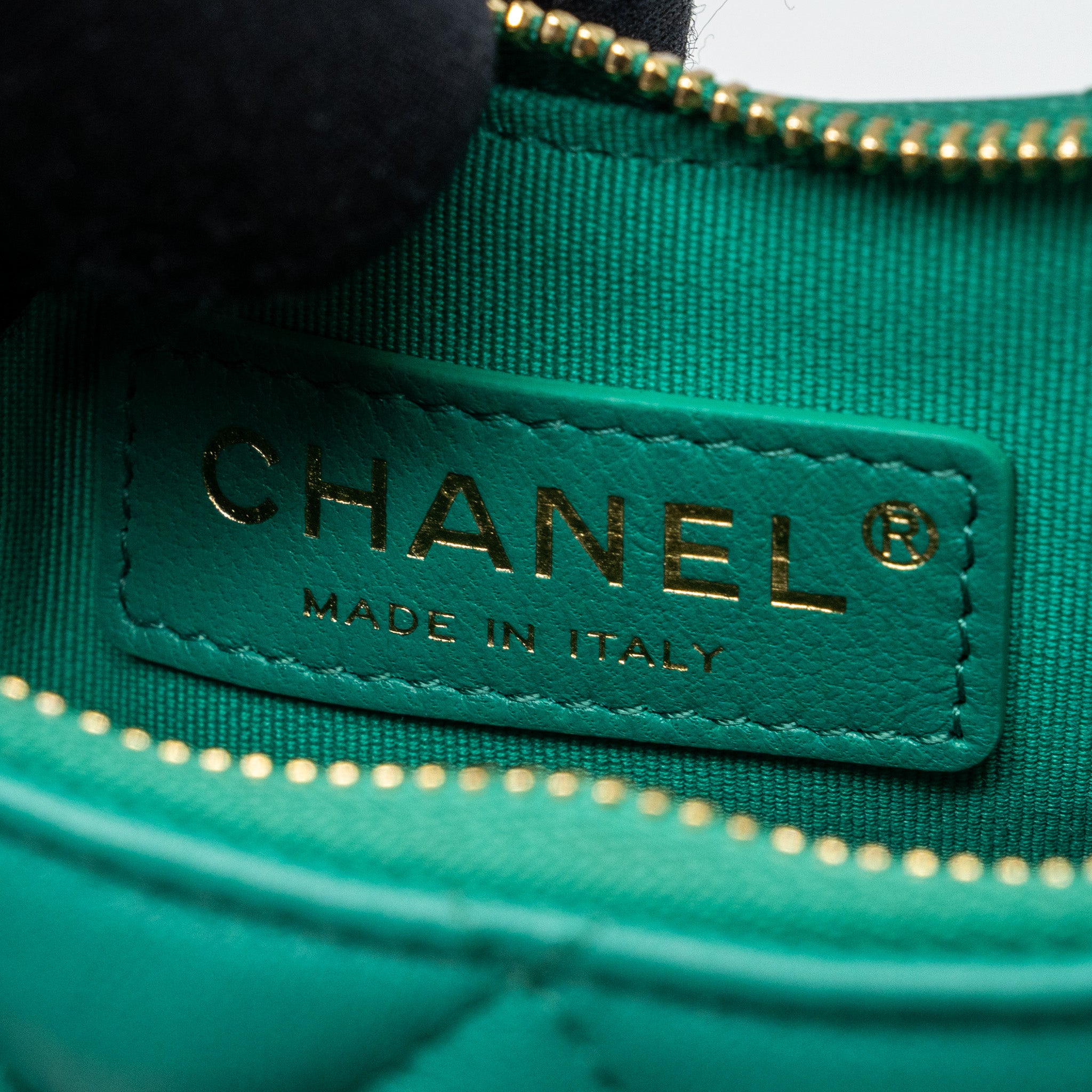 Chanel Small Moon Hobo Lambskin Green LGHW (microchip) - Image 12