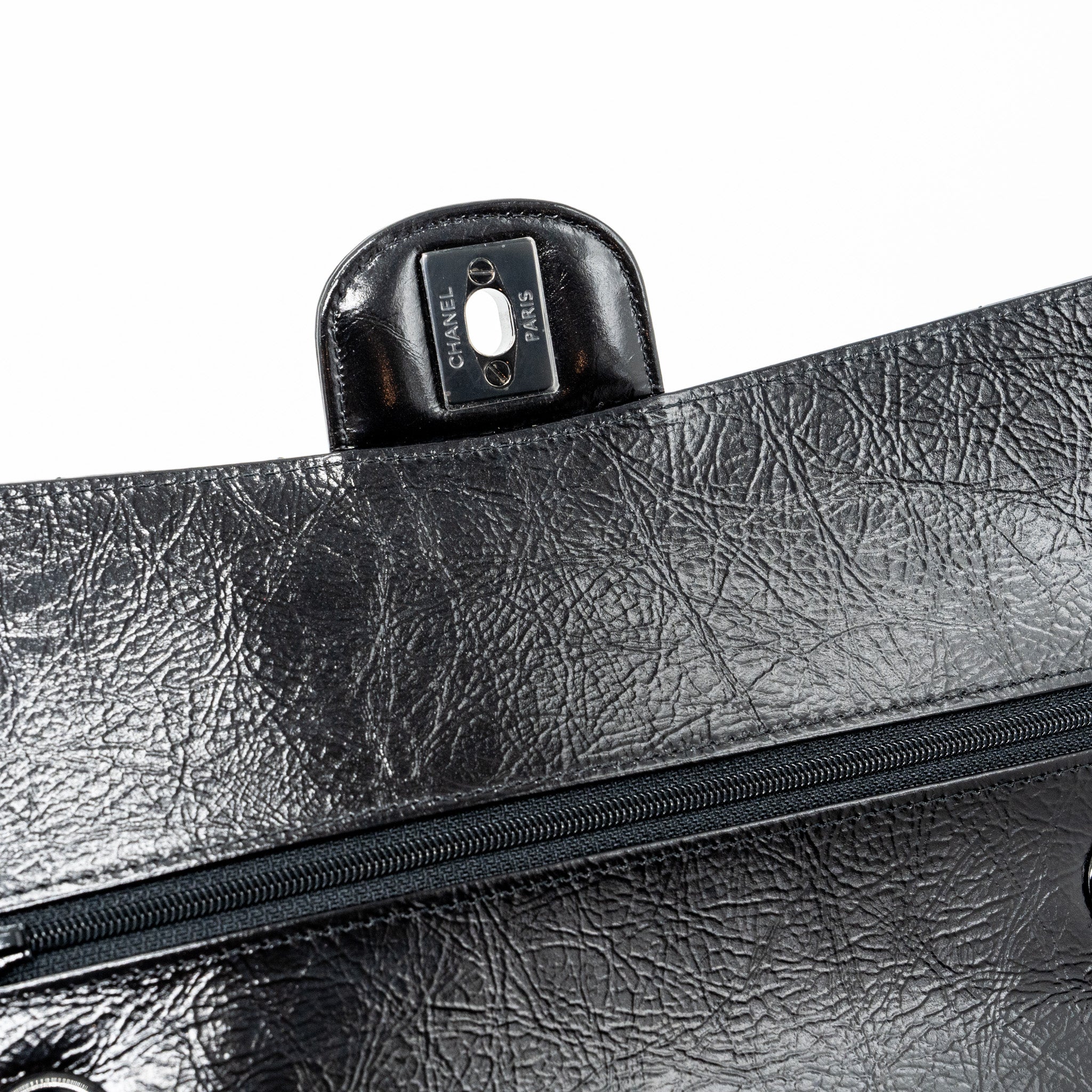Chanel Medium Classic Double Flap Bag Shiny Calfskin So Black - Image 11