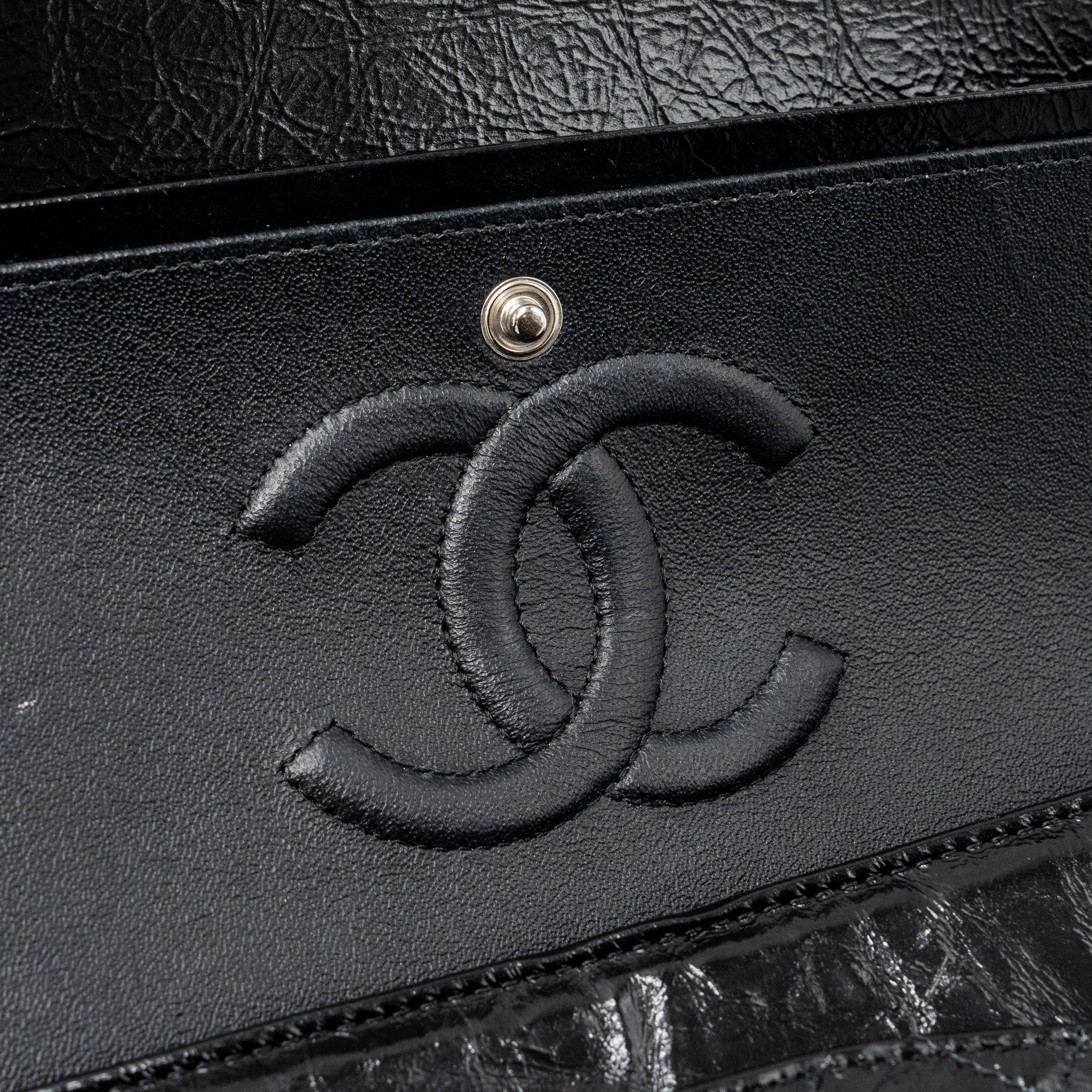 Chanel Medium Classic Double Flap Bag Shiny Calfskin So Black - Image 12