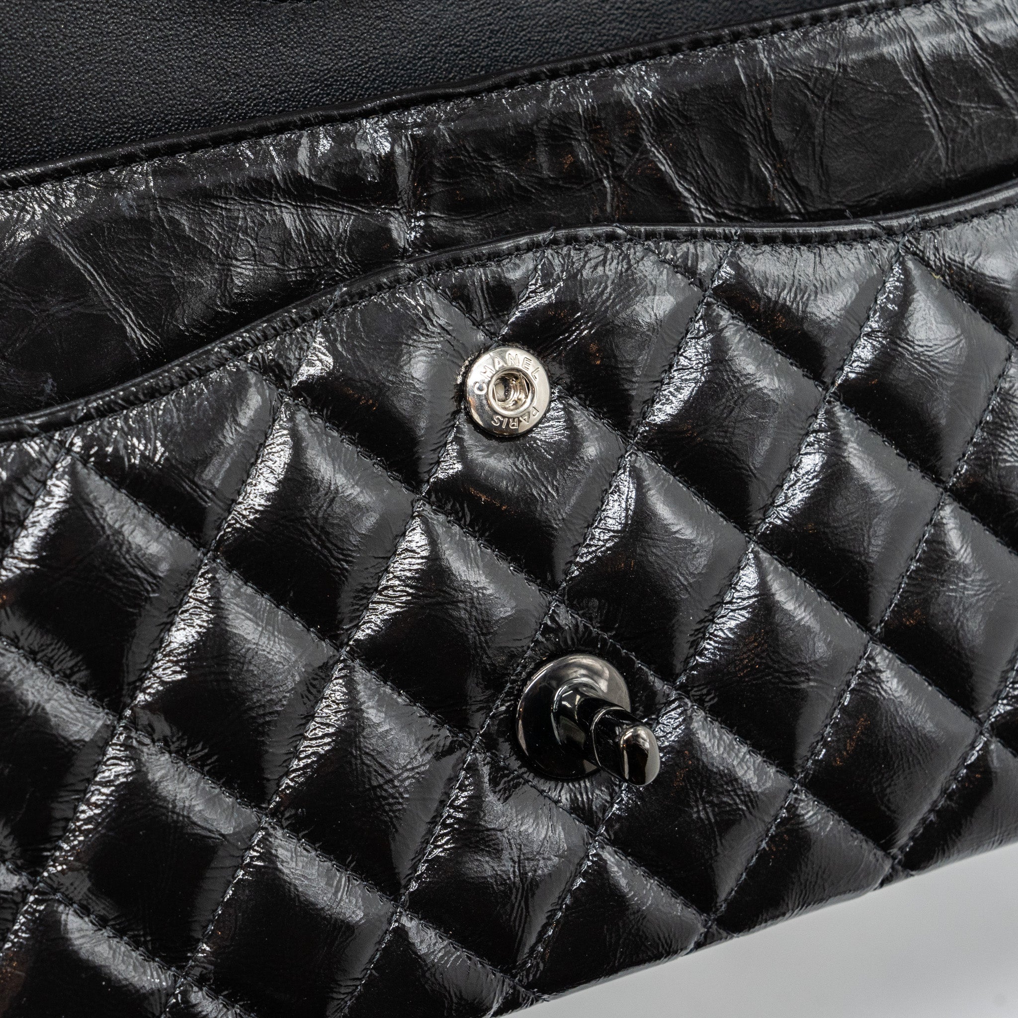 Chanel Medium Classic Double Flap Bag Shiny Calfskin So Black - Image 13