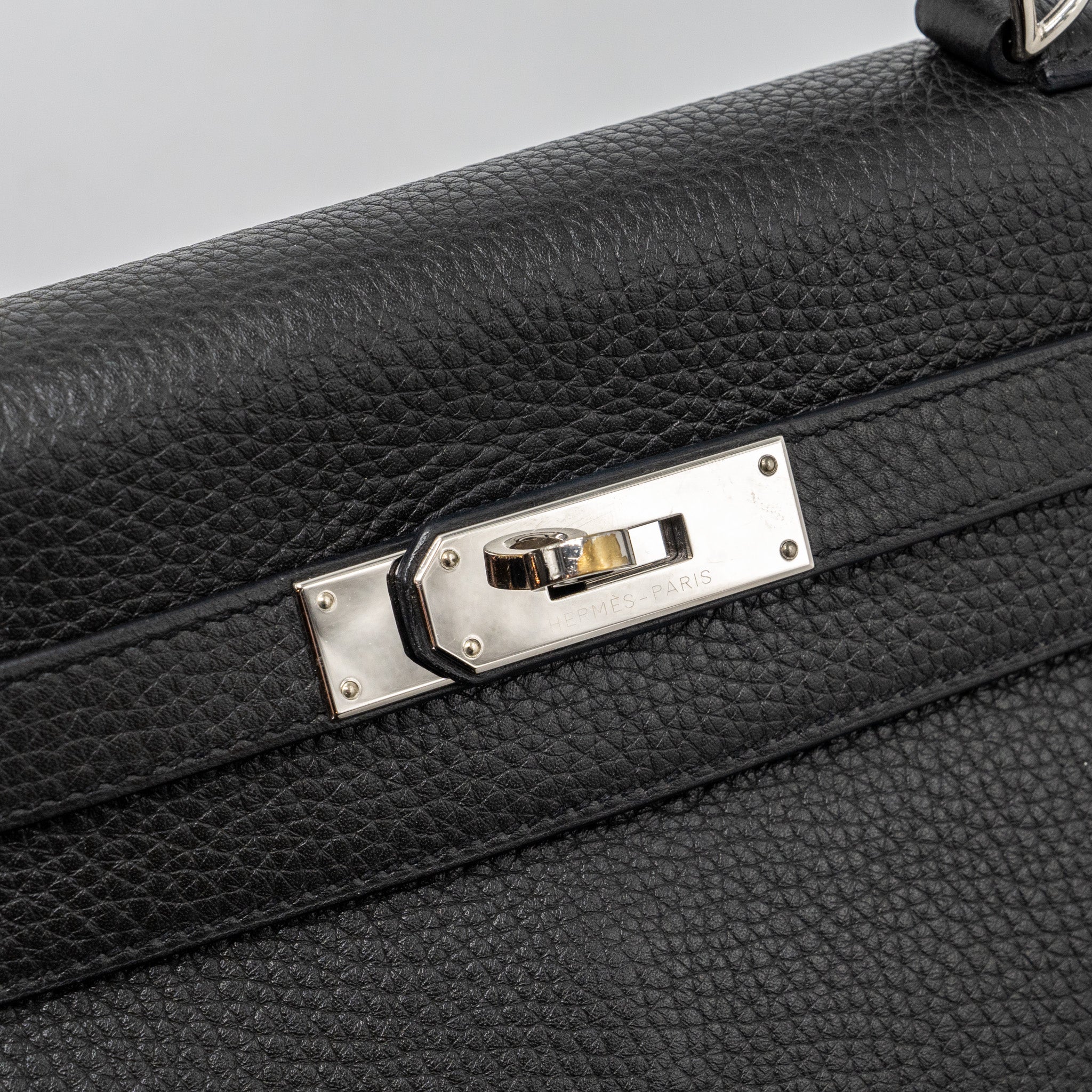 Hermes kelly 28 clemence plomb SHW stamp X - Image 9