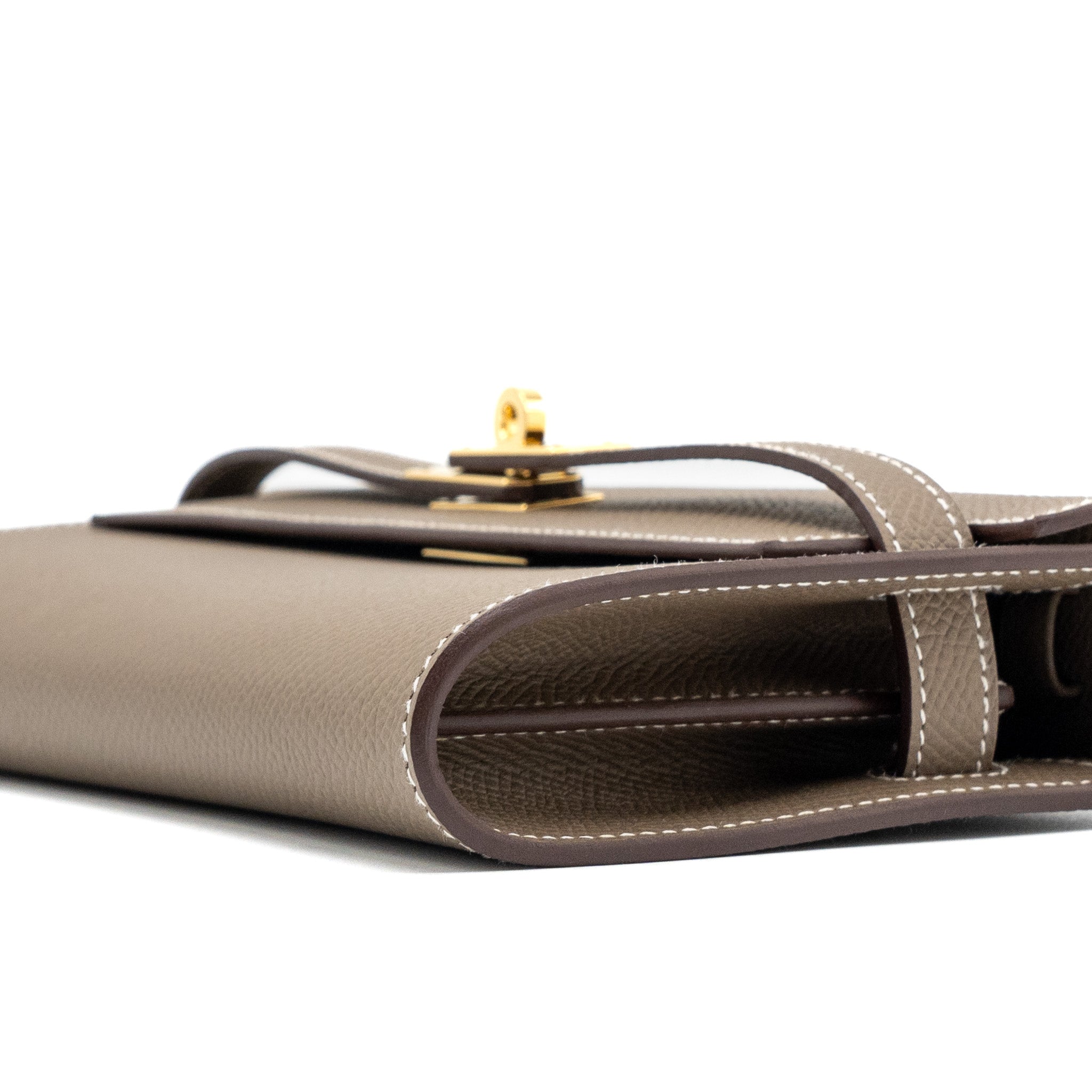 Hermes Kelly To Go Epsom Etoupe GHW Stamp B - Image 15