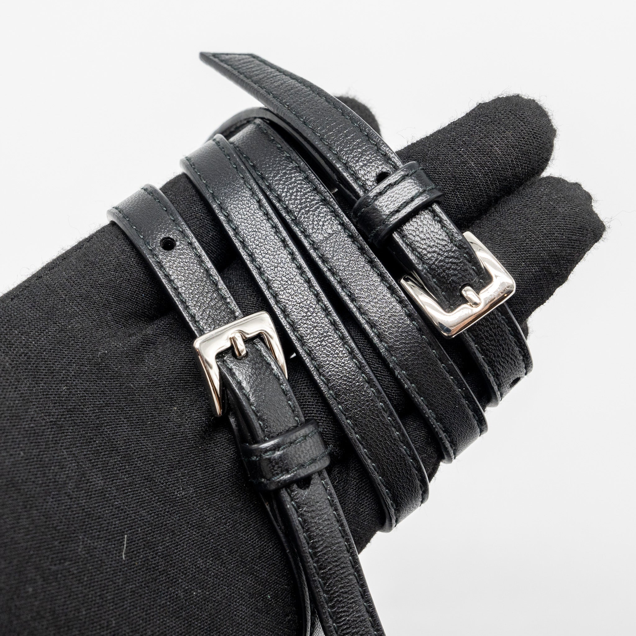 Miu Miu Small Bucket Bag Studded Nappa Lambskin BLACK SHW - Image 10