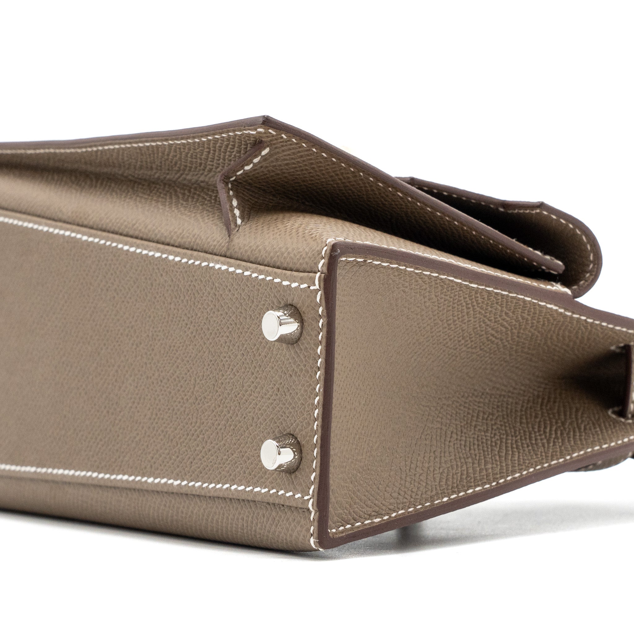Hermes Kelly sellier en desordre 20 epsom etoupe SHW Stamp U - Image 7