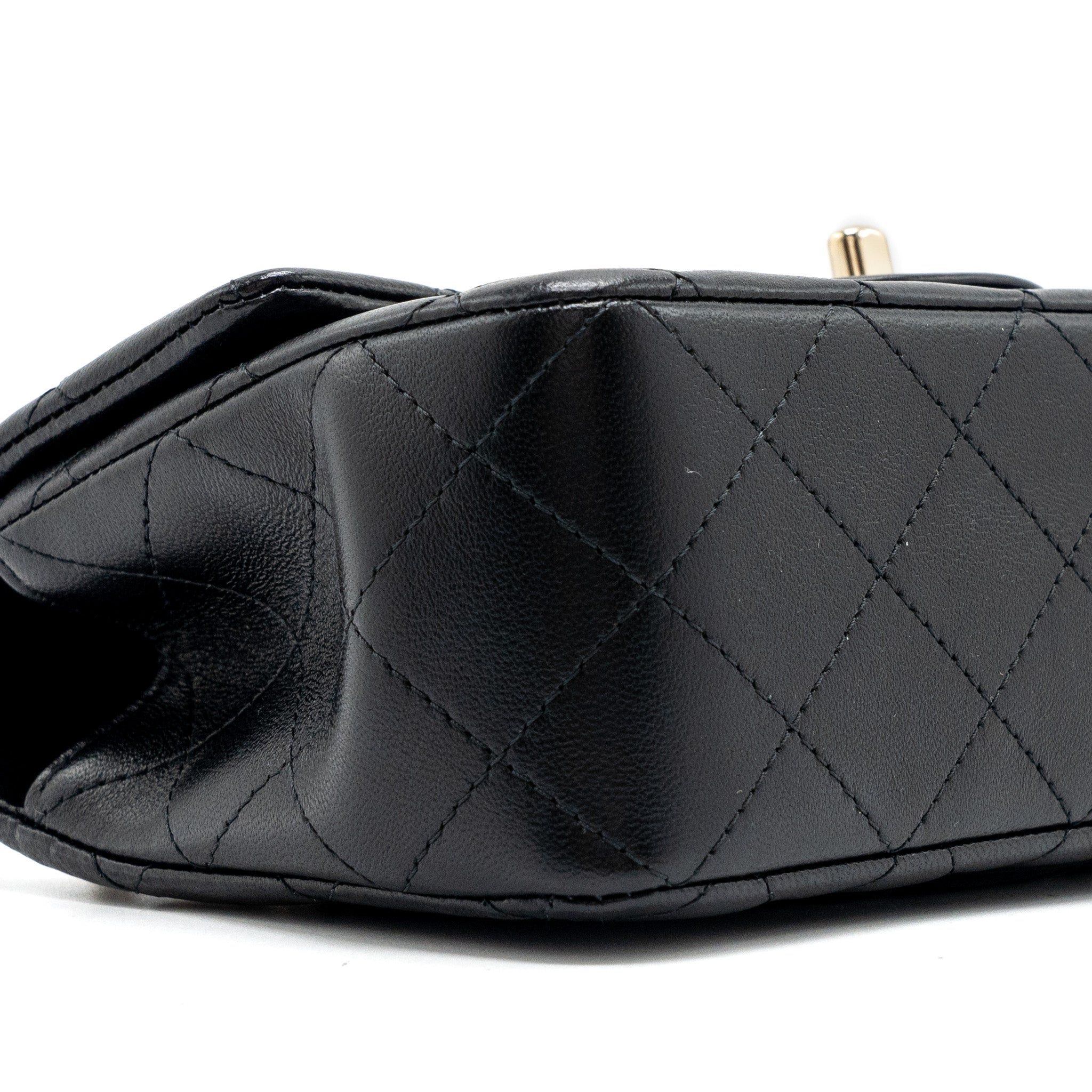 Chanel Top Handle Mini Rectangular Lambskin Black LGHW(Microchip) - Image 6