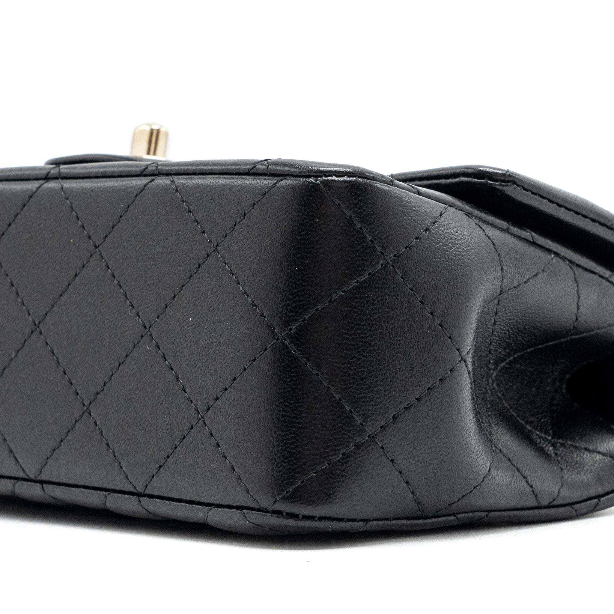Chanel Top Handle Mini Rectangular Lambskin Black LGHW(Microchip) - Image 7