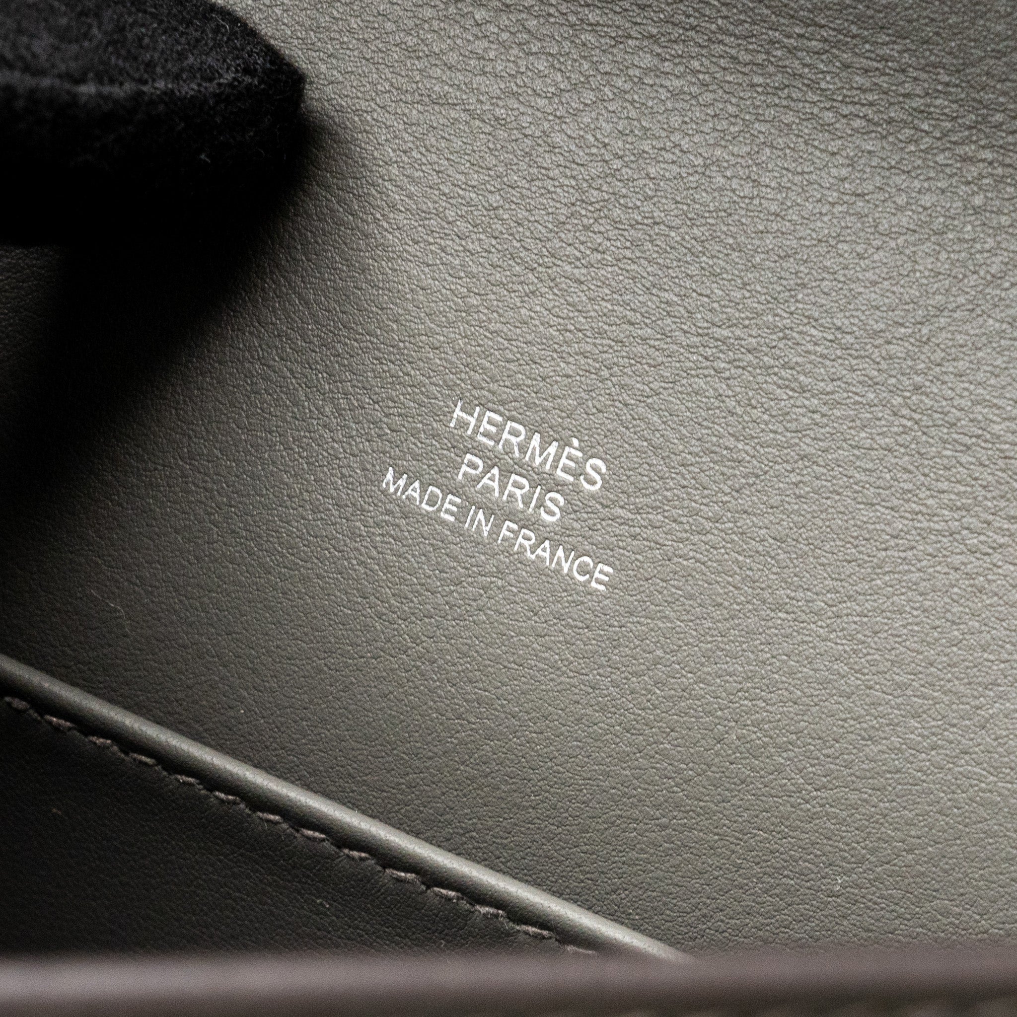 Hermes kelly pochette swift gris Meyer SHW stamp B - Image 13