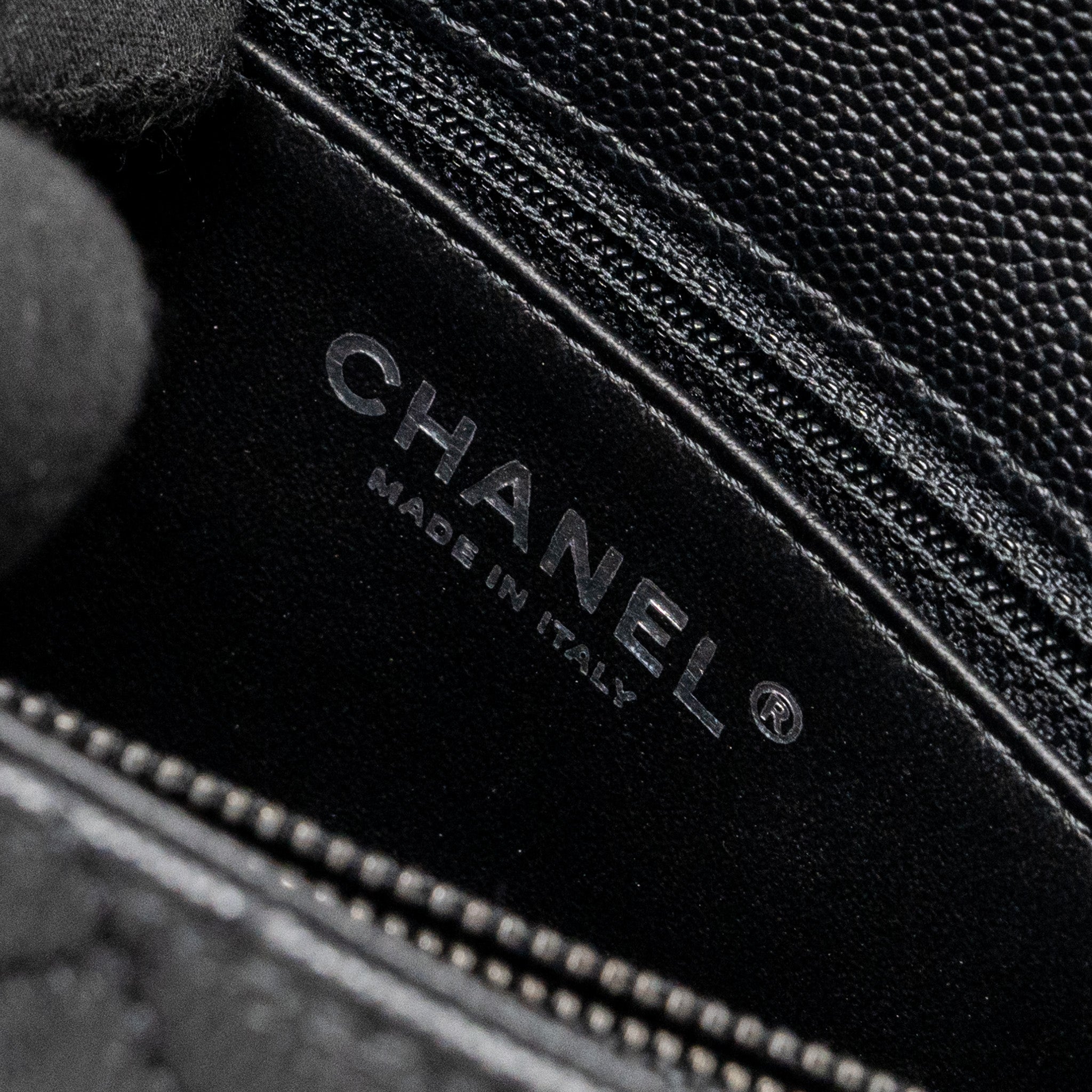Chanel Medium Coco Handle Caviar / Lizard Handle Black Ruthenium Hardware - Image 14