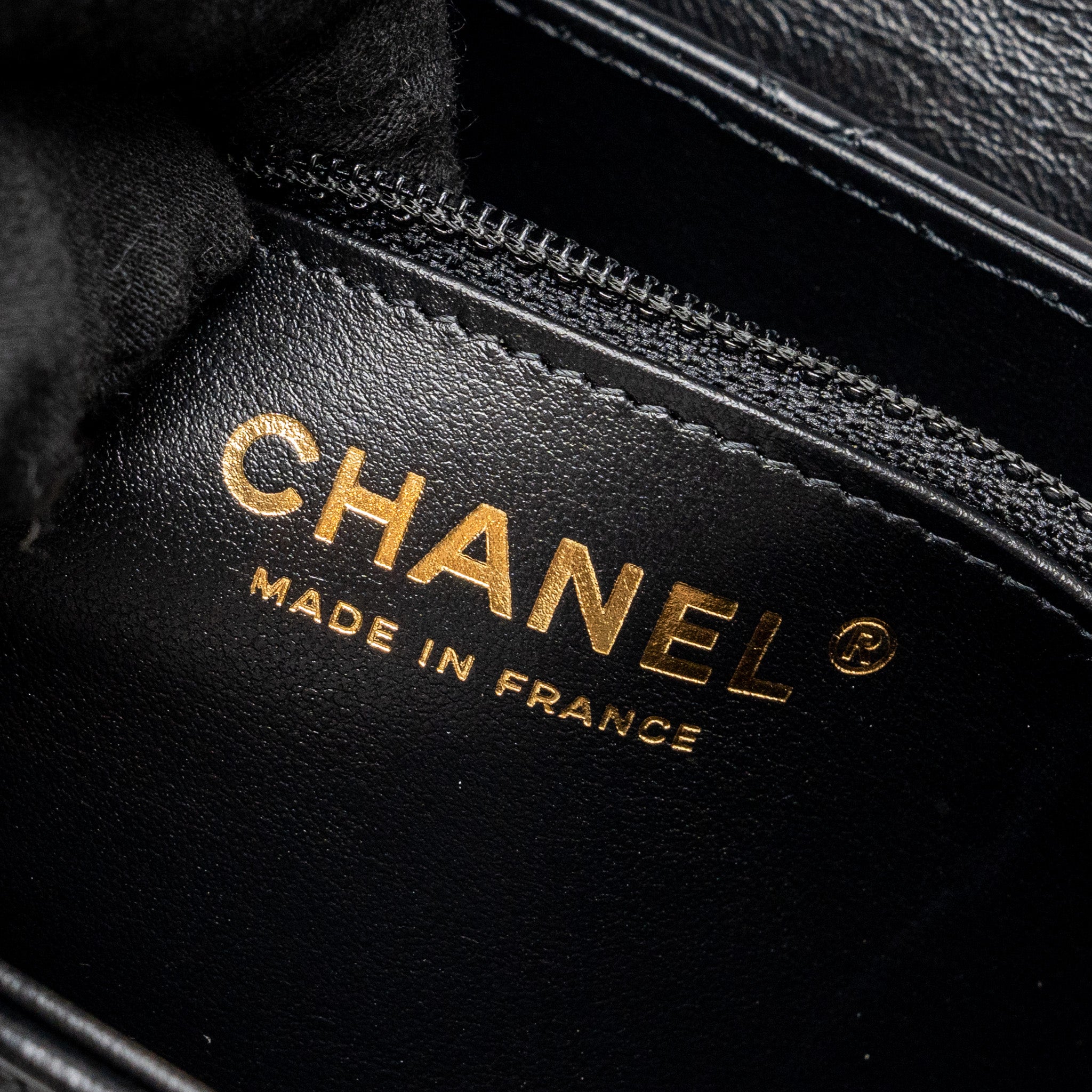 Chanel 24P Mini Shopping Tote/ Kelly Bag Calfskin Black GHW (MICROCHIP) - Image 13