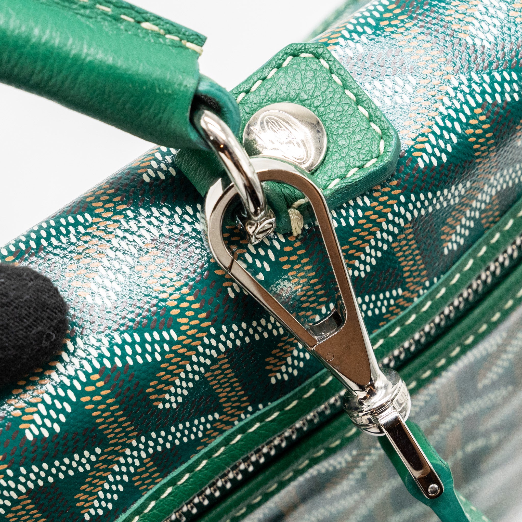 Goyard Saint Leger backpack with bulldog print canvas green SHW - Image 12