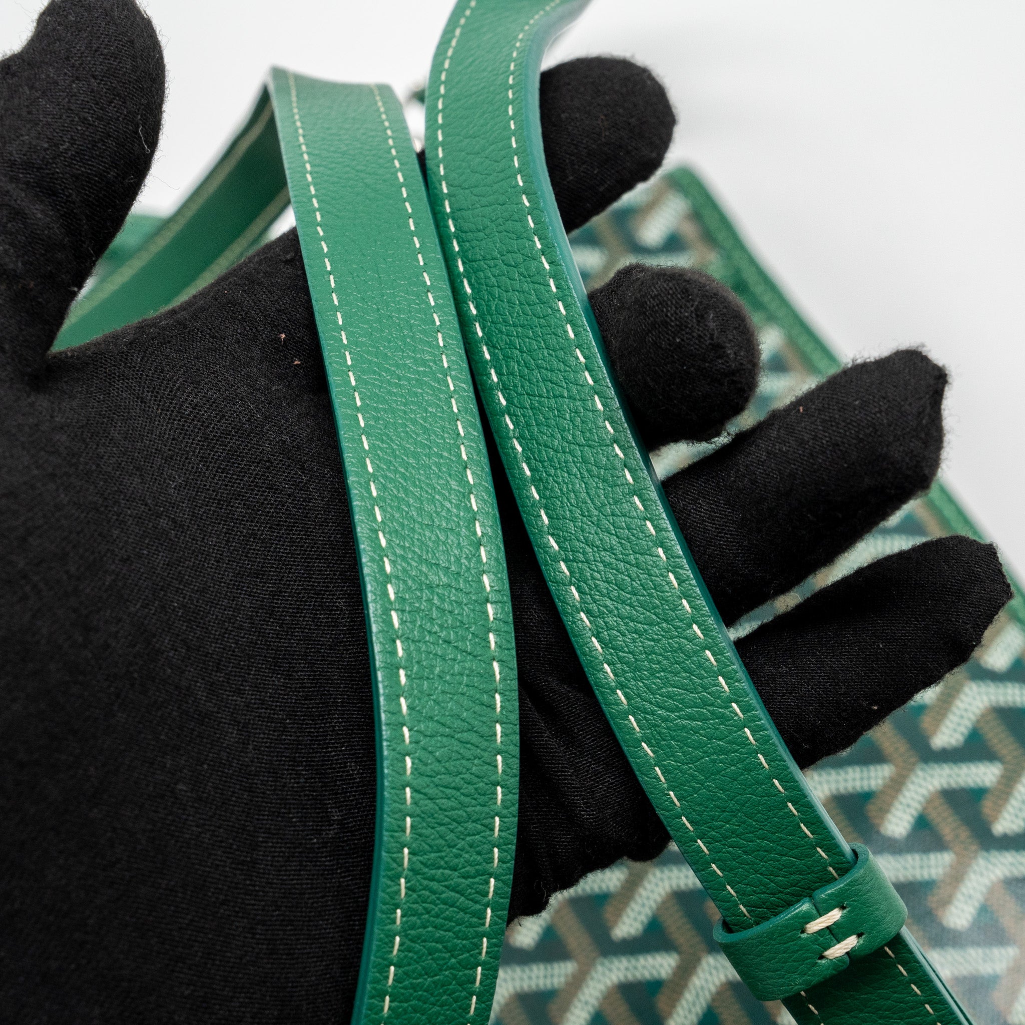 Goyard Saint Leger backpack with bulldog print canvas green SHW - Image 14