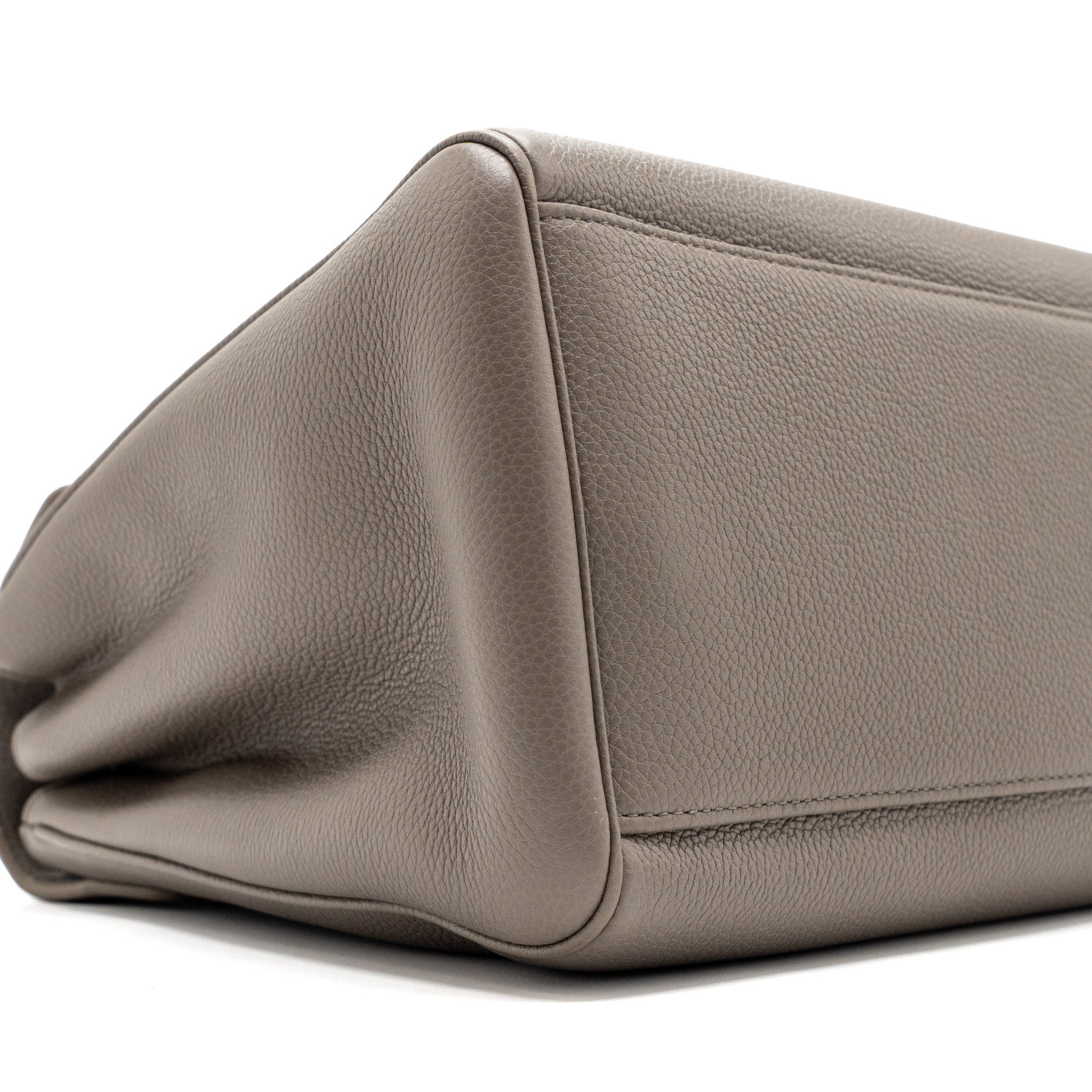 Celine Medium Soft 16 Bag Grained Calfskin Grey GHW - Image 6