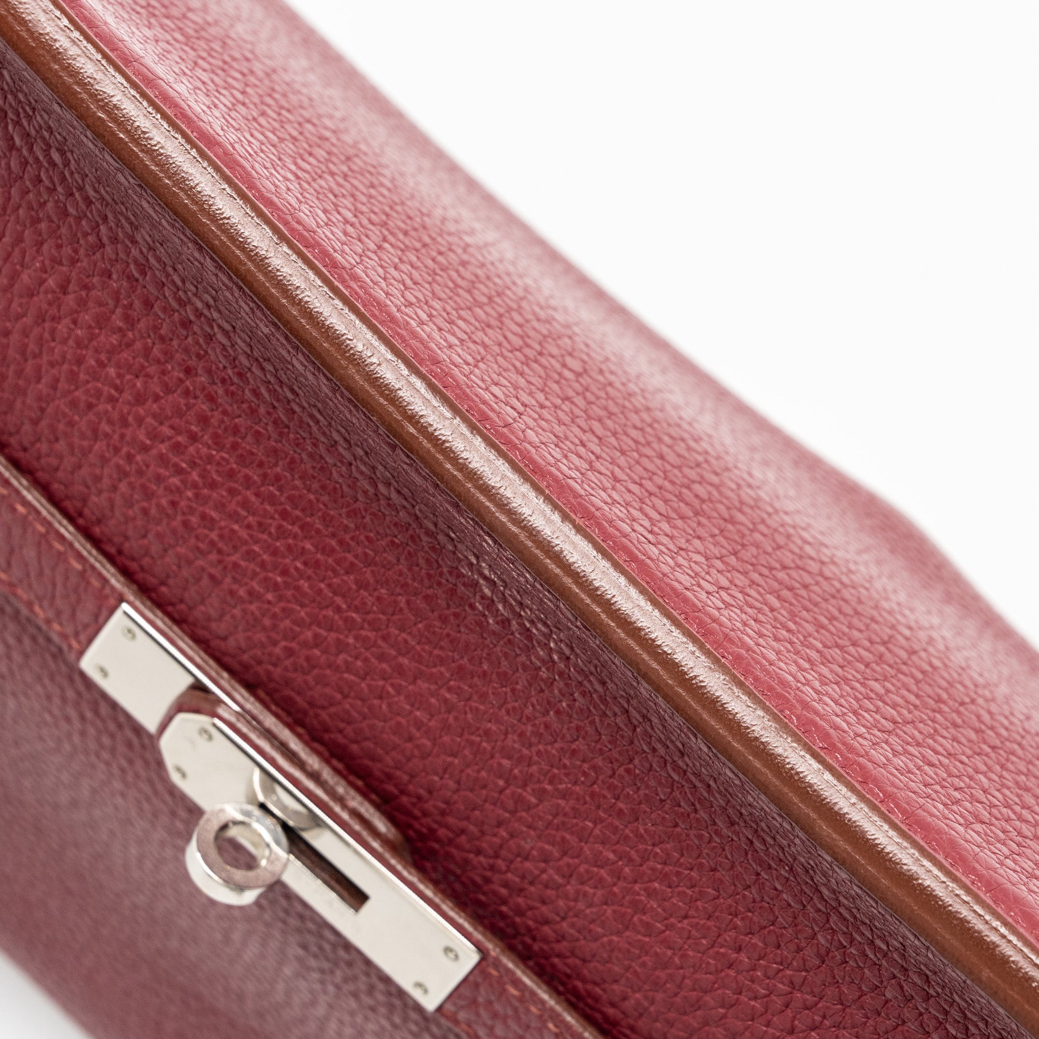 Hermes jypsiere 28 Clemence rouge grenat SHW Stamp square P - Image 9