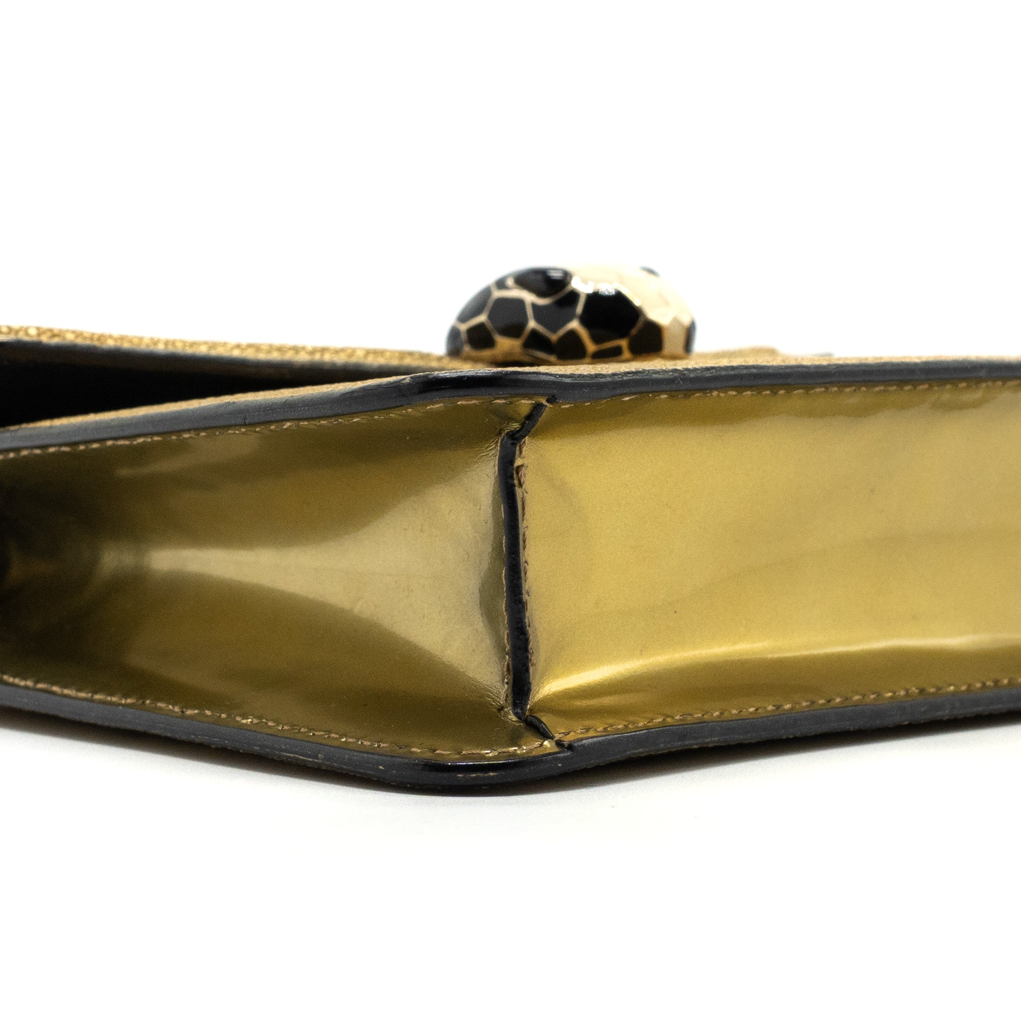 Bvlgari Serpenti Forever Crossbody Bag Stingray Leather Gold LGHW - Image 7