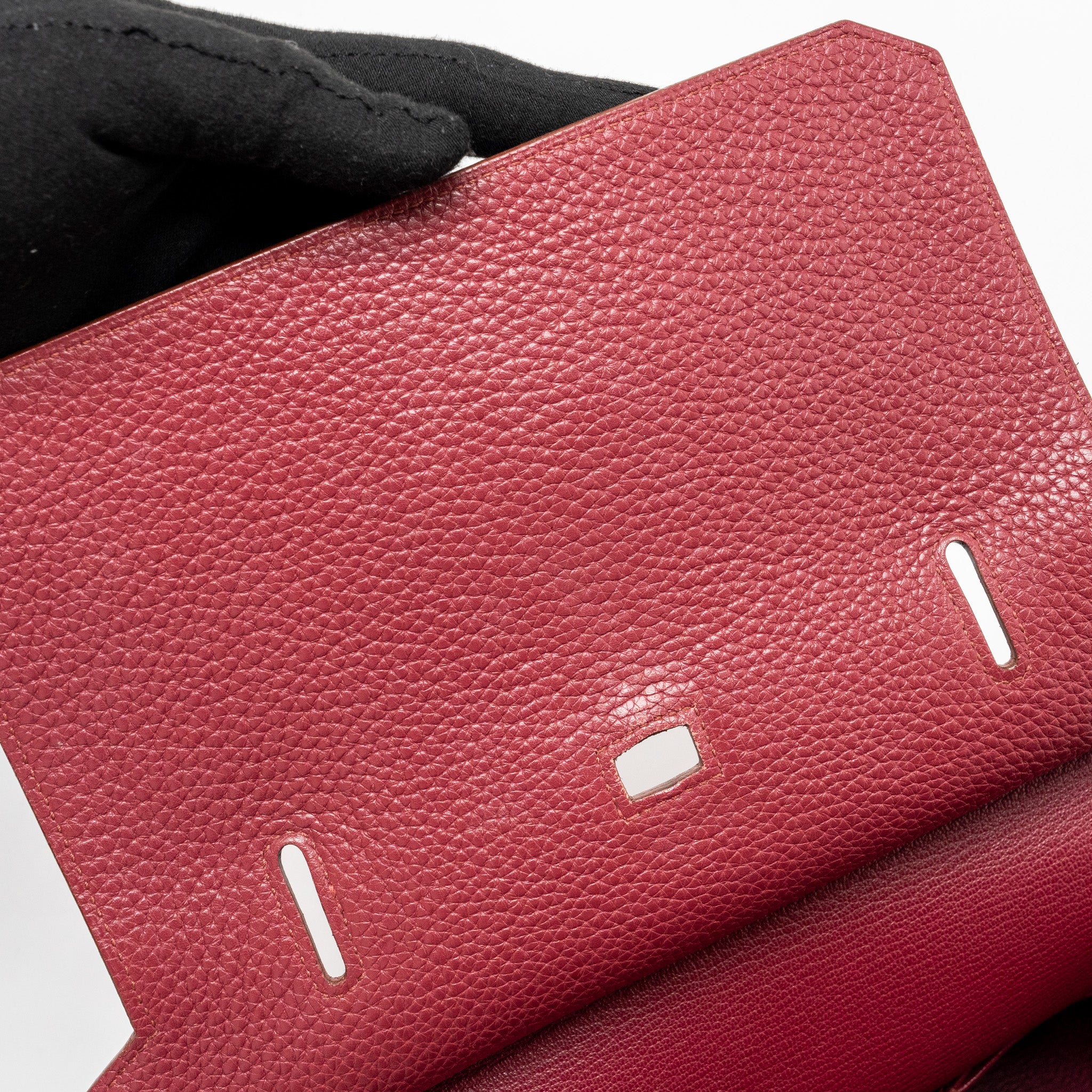 Hermes jypsiere 28 Clemence rouge grenat SHW Stamp square P - Image 11