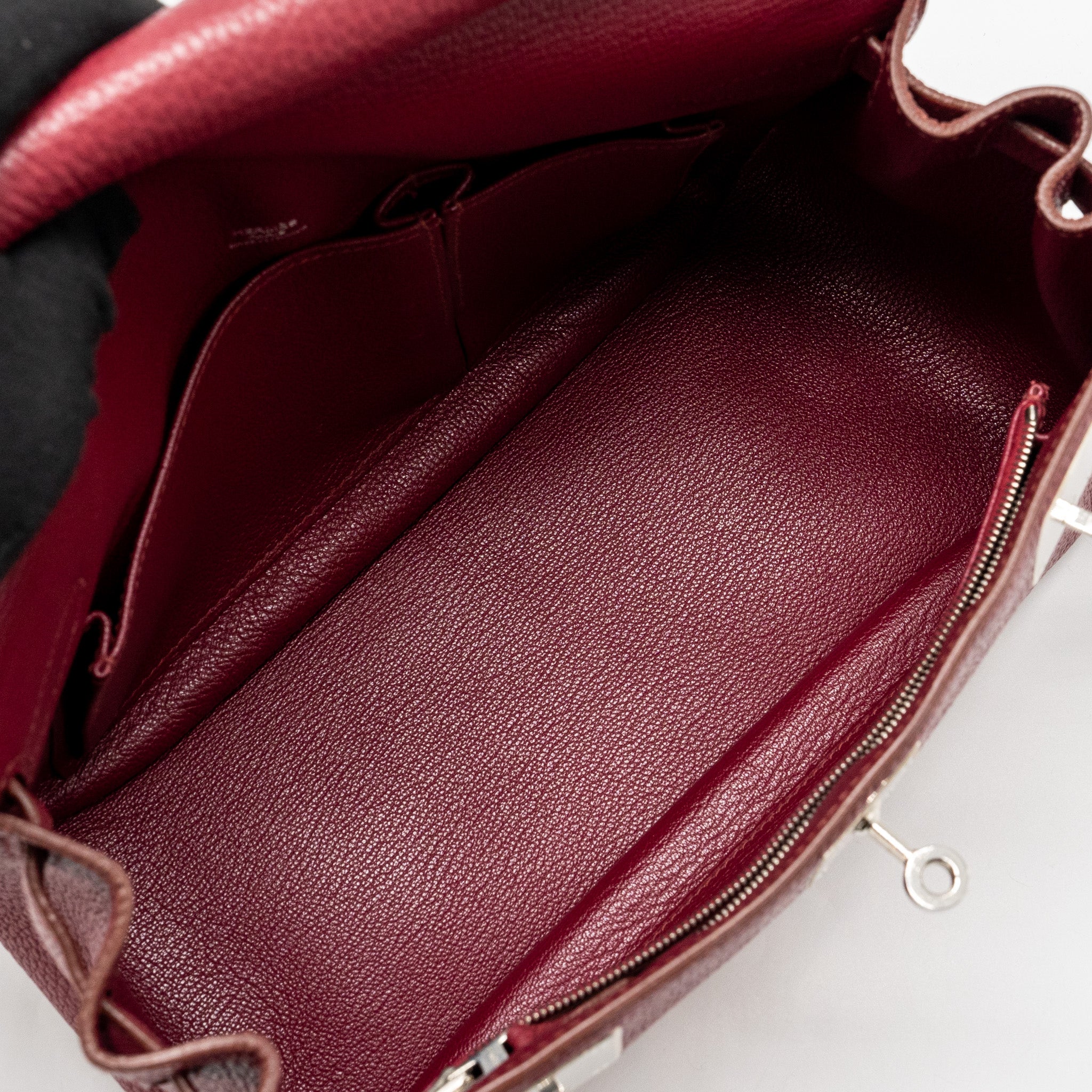 Hermes jypsiere 28 Clemence rouge grenat SHW Stamp square P - Image 12