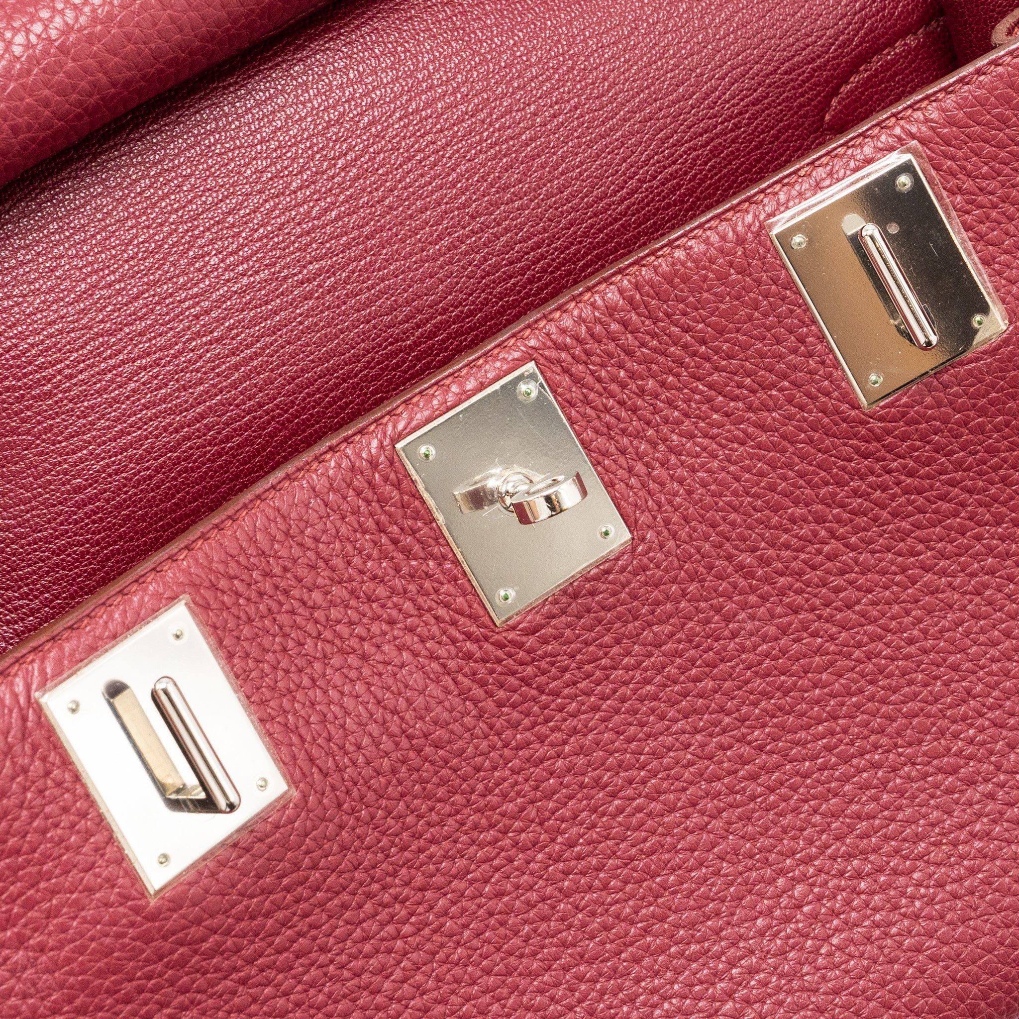 Hermes jypsiere 28 Clemence rouge grenat SHW Stamp square P - Image 13
