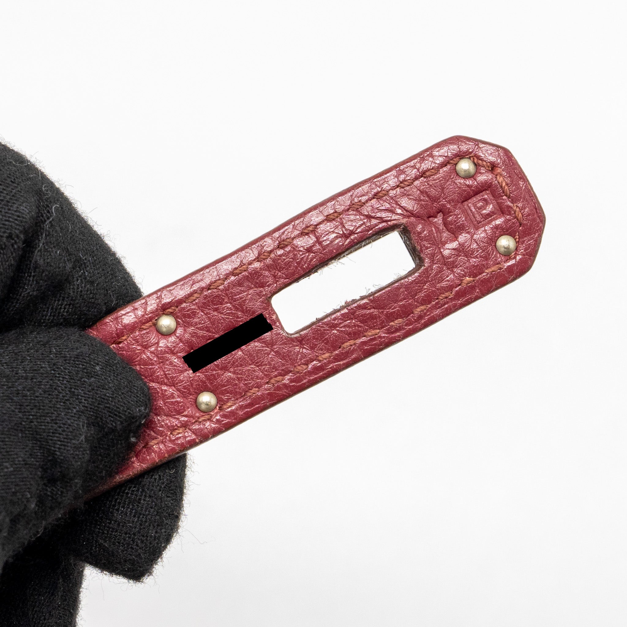 Hermes jypsiere 28 Clemence rouge grenat SHW Stamp square P - Image 15