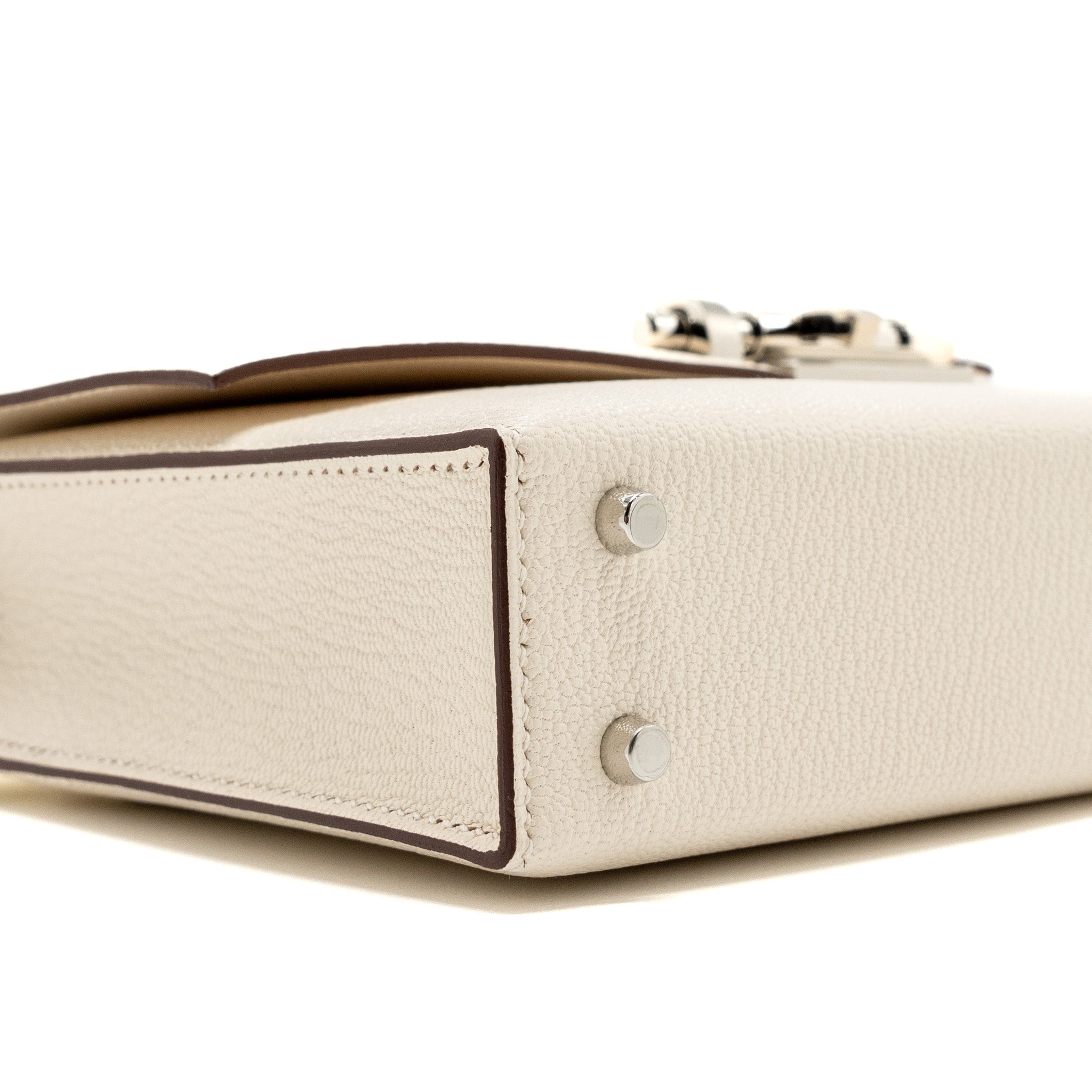 Hermes Mini Verrou chevre mysore nata / multicolor strap SHW stamp U - Image 6