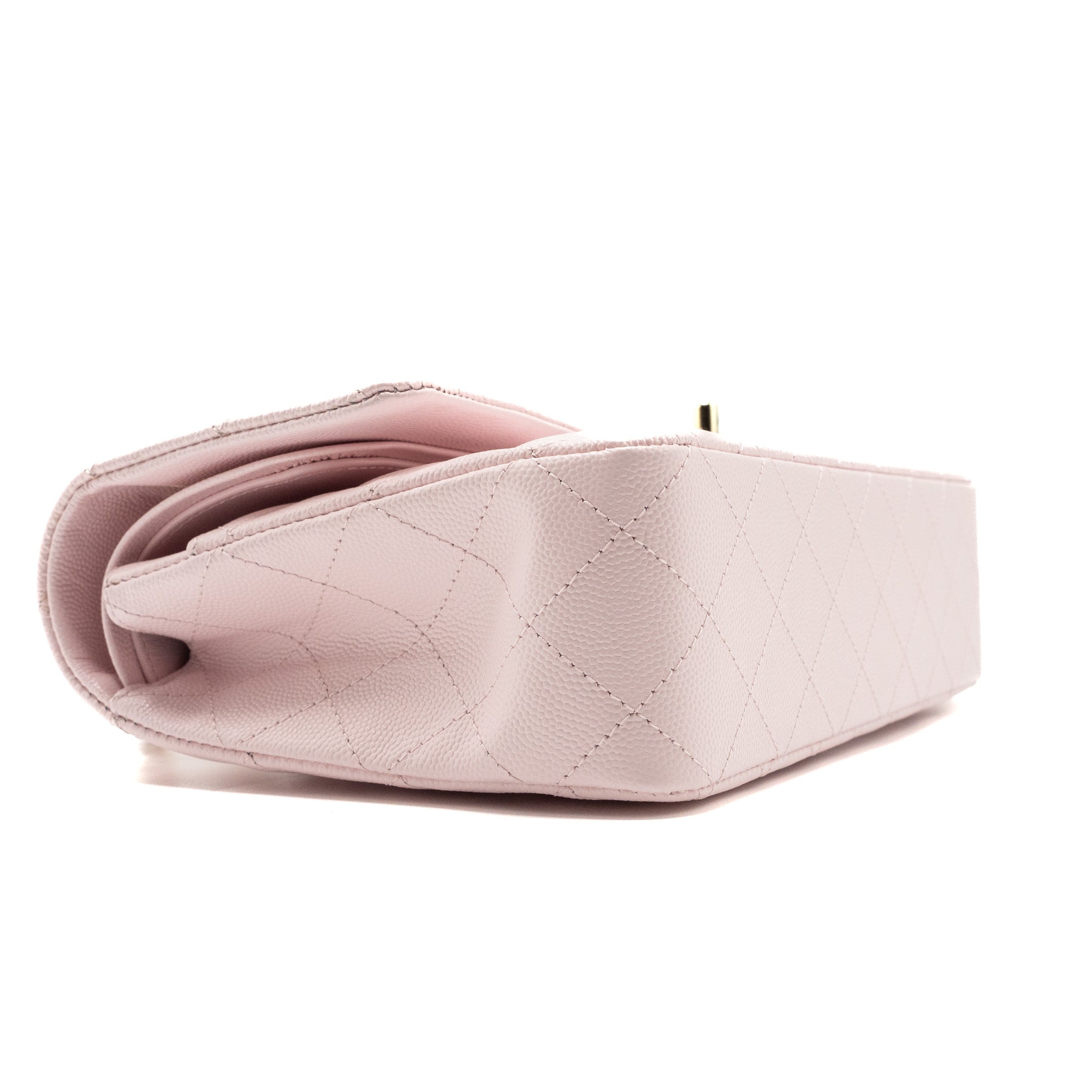 Chanel medium classic double flap bag caviar light pink LGHW (microchip) - Image 7