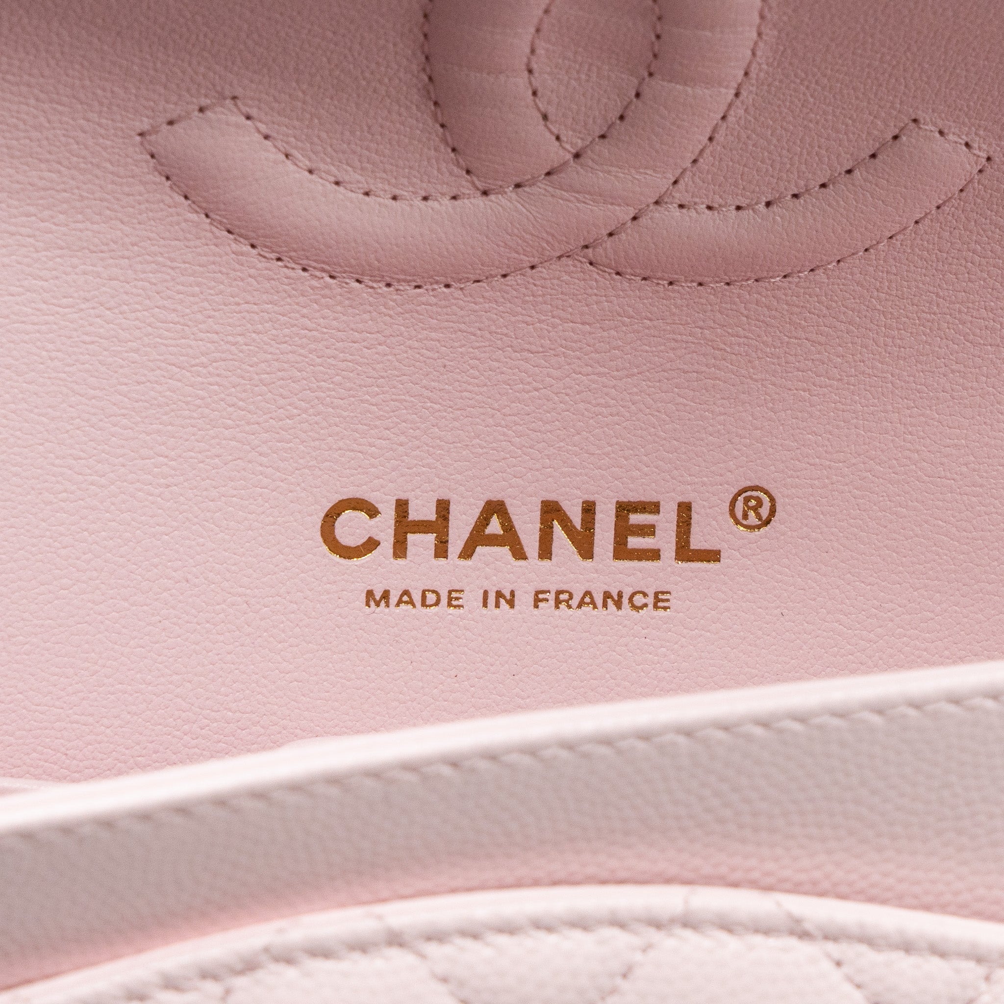Chanel medium classic double flap bag caviar light pink LGHW (microchip) - Image 13