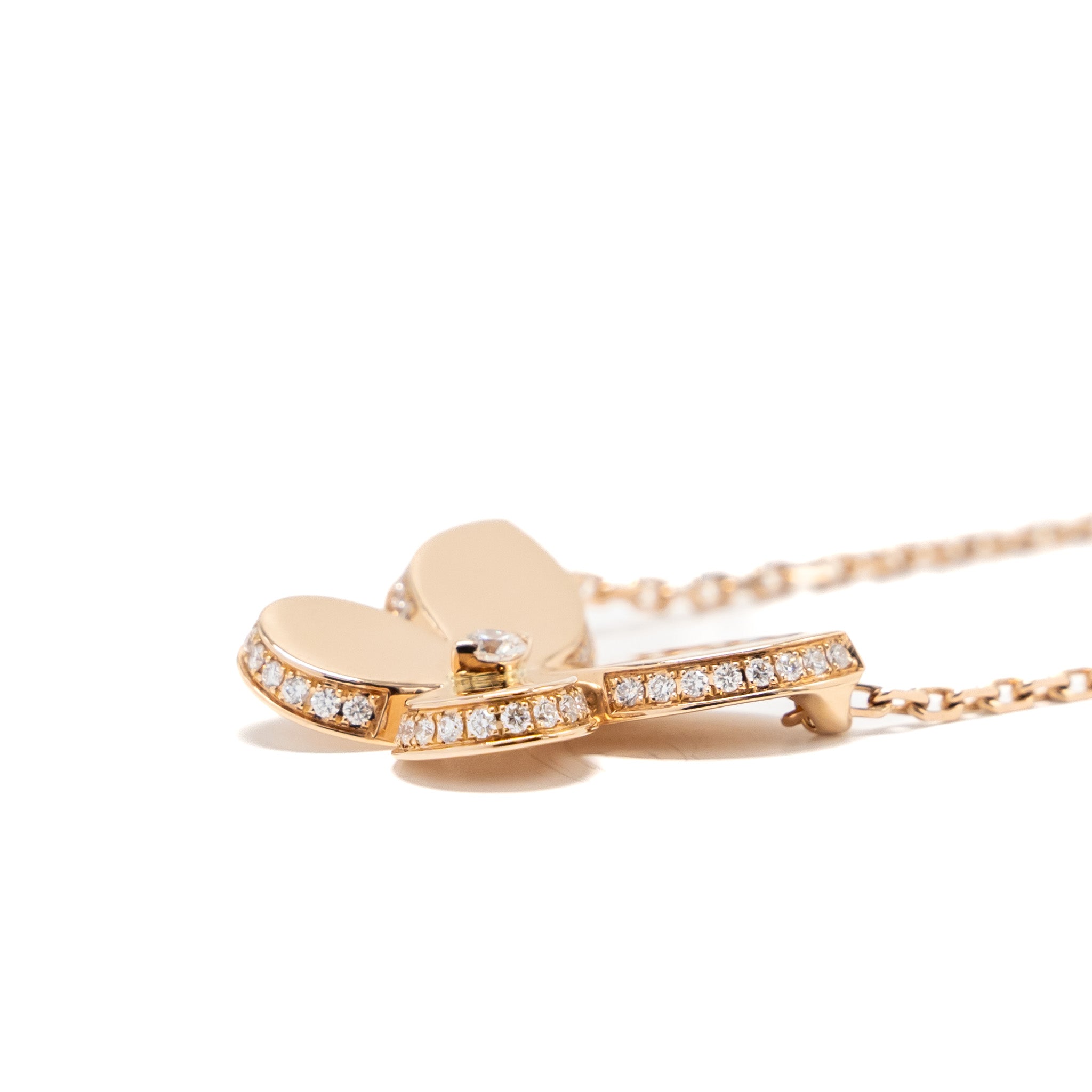 Graff Pave butterfly pendant rose gold, diamonds - Image 5