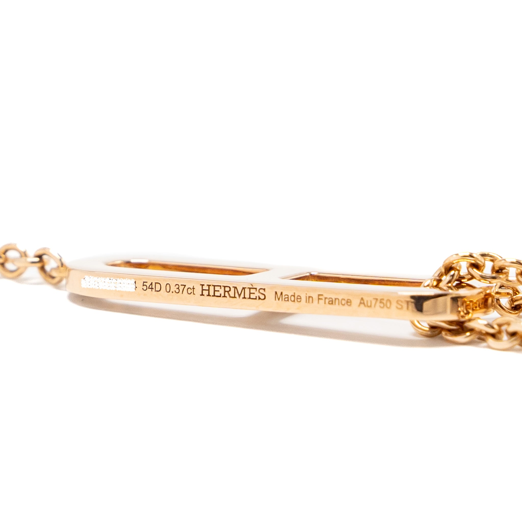 Hermes Ever Chaine D’Ancre Lariat Necklace Rose Gold, Diamonds - Image 6