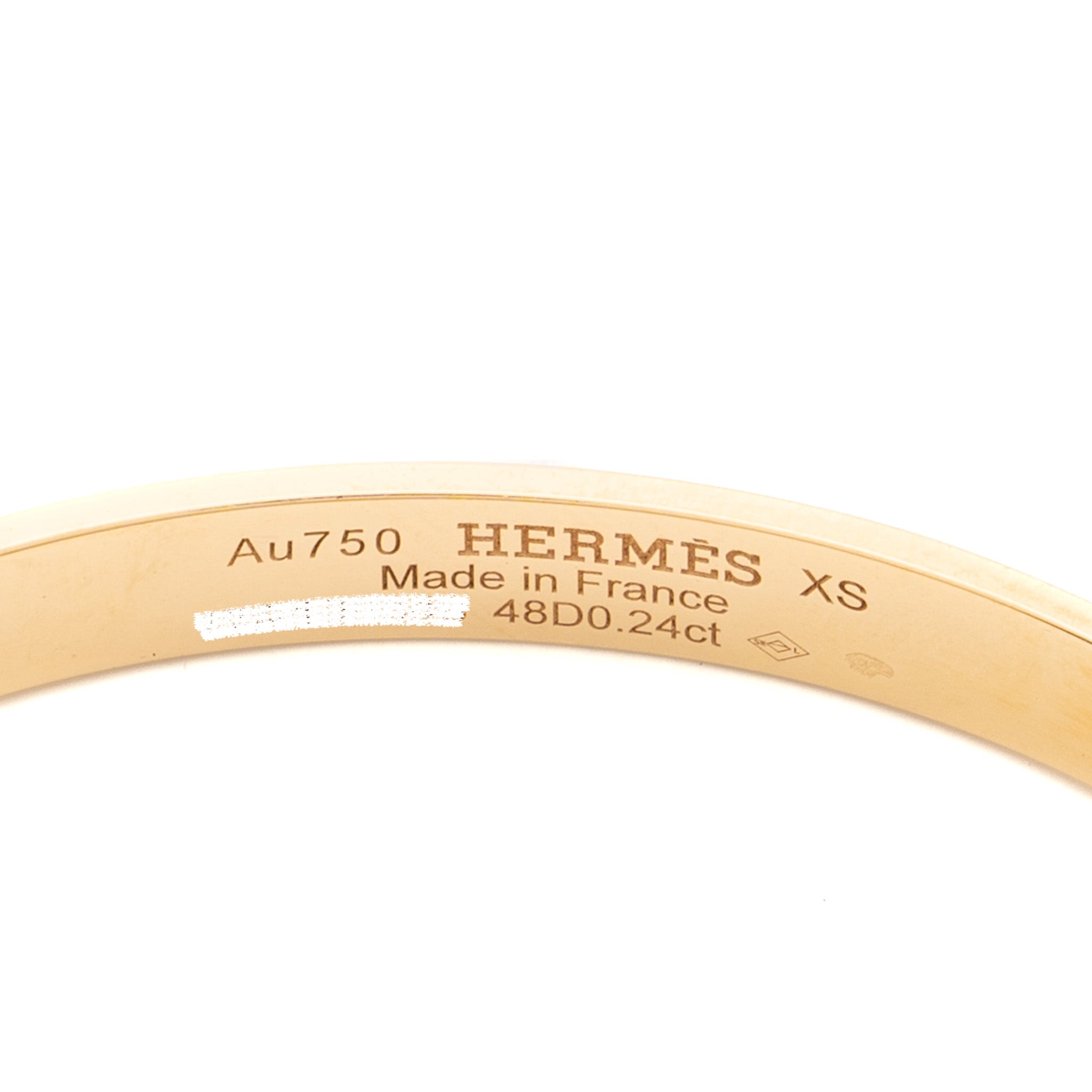 Hermes Size XS Collier De Chien Bracelet Small Model Rose Gold, Diamonds - Image 5