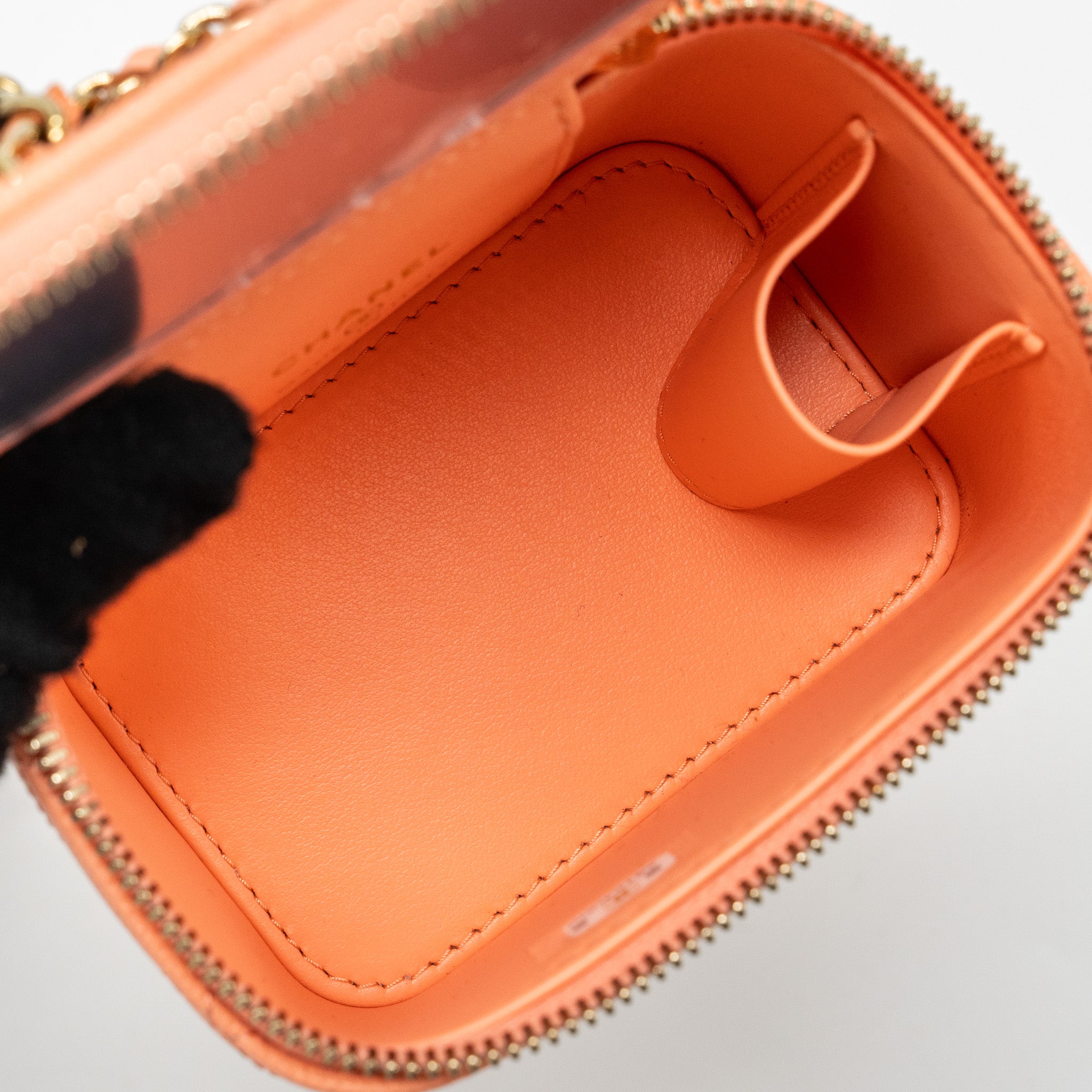Chanel Mini Vanity With Chains Caviar Coral Pink LGHW(Microchip) - Image 13